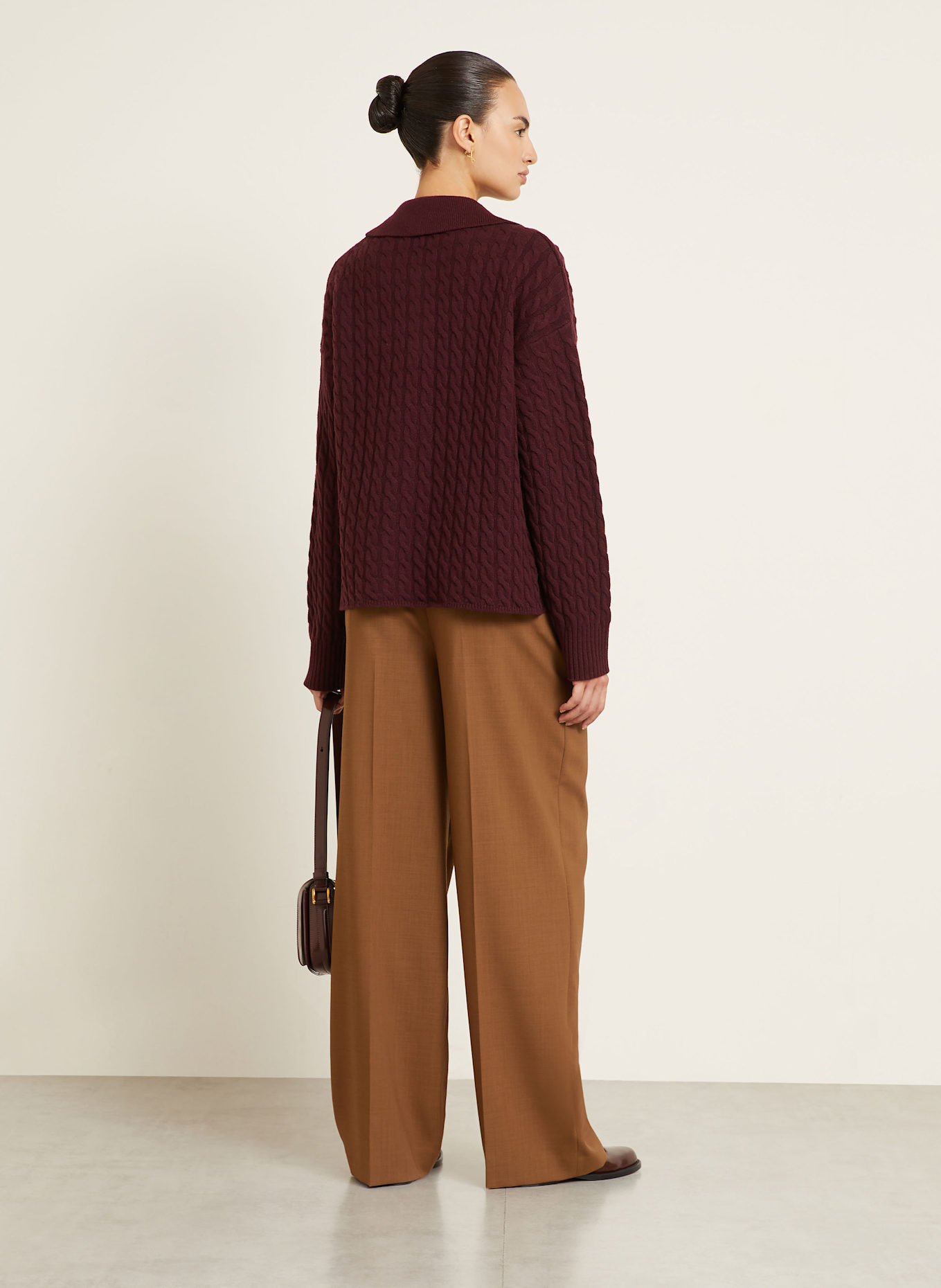 AMI PARIS Strick-Poloshirt MATIS: DUNKELROT