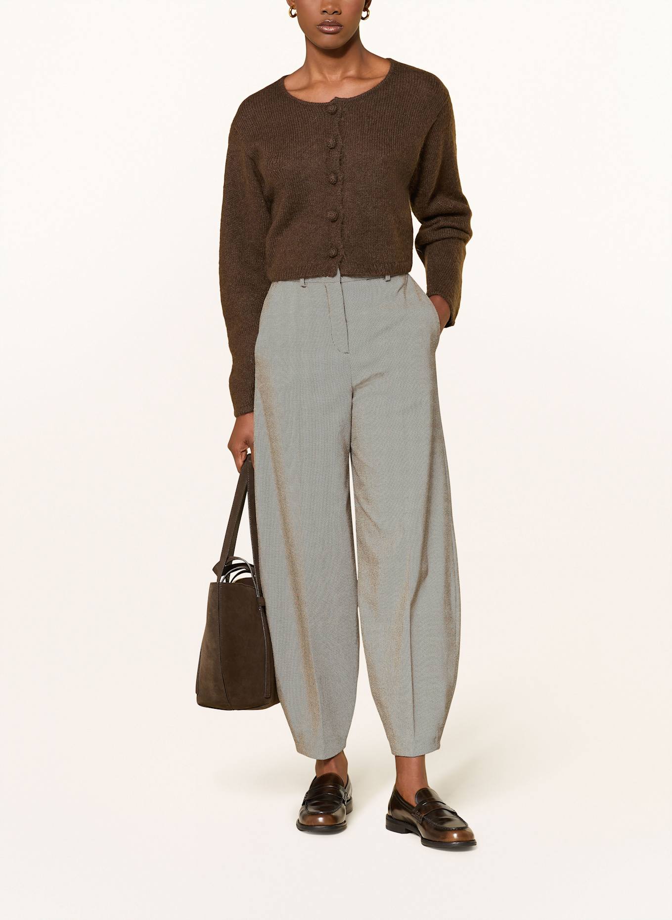 BY MALENE BIRGER Spodnie marlena CHARLIE: CZARNY / BEŻOWY