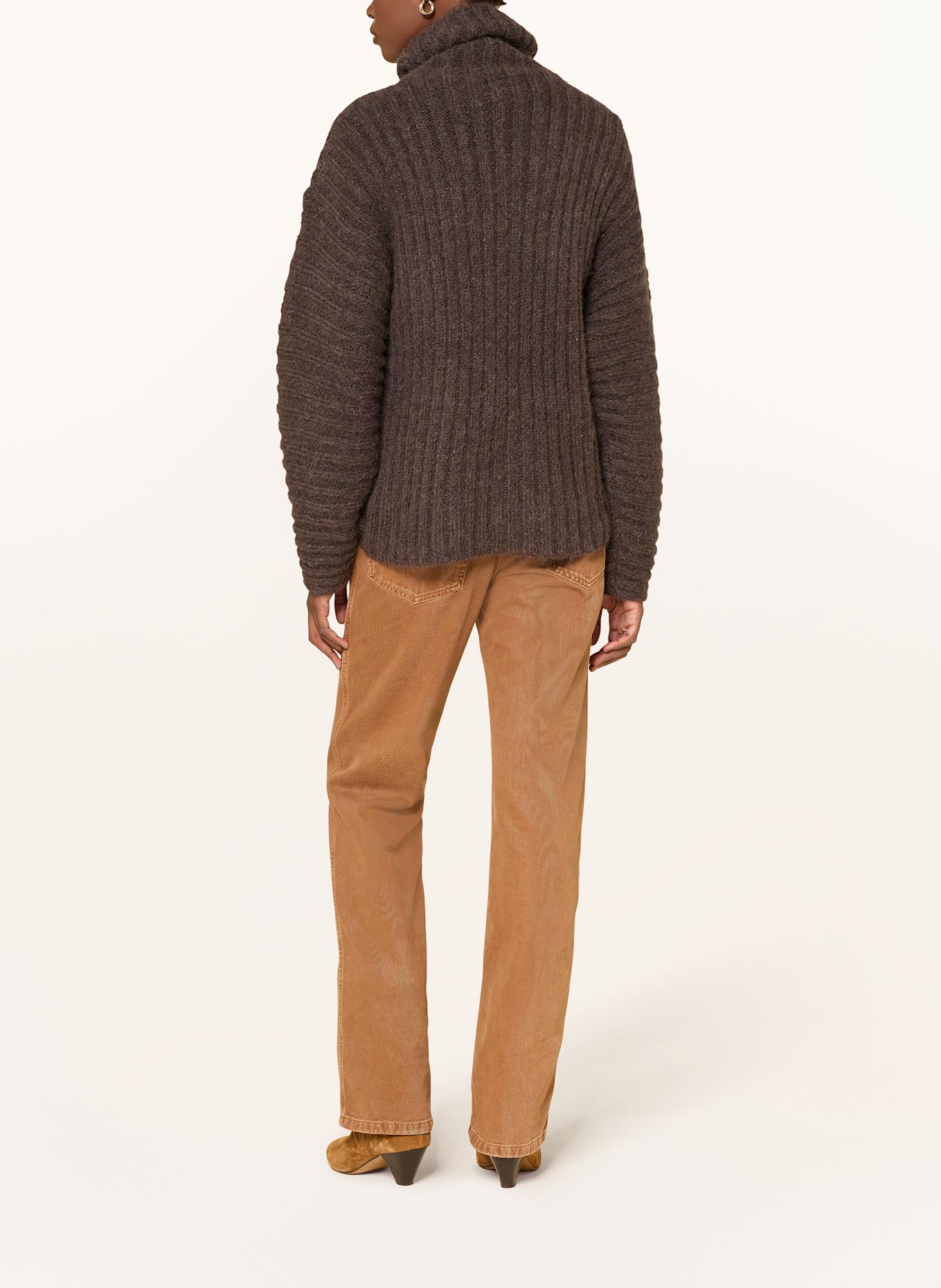 BY MALENE BIRGER Rollkragenpullover mit Alpaka: DUNKELBRAUN