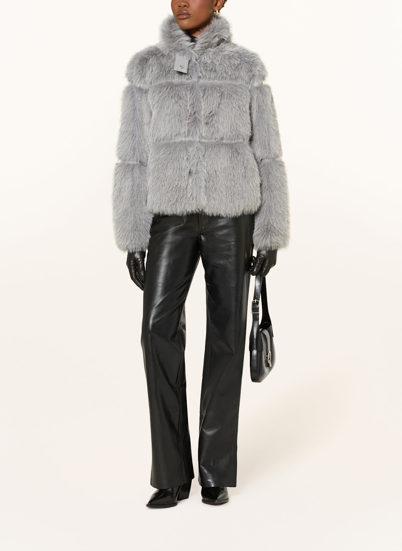 PATRIZIA PEPE Kunstpelz-Jacke: GRAU