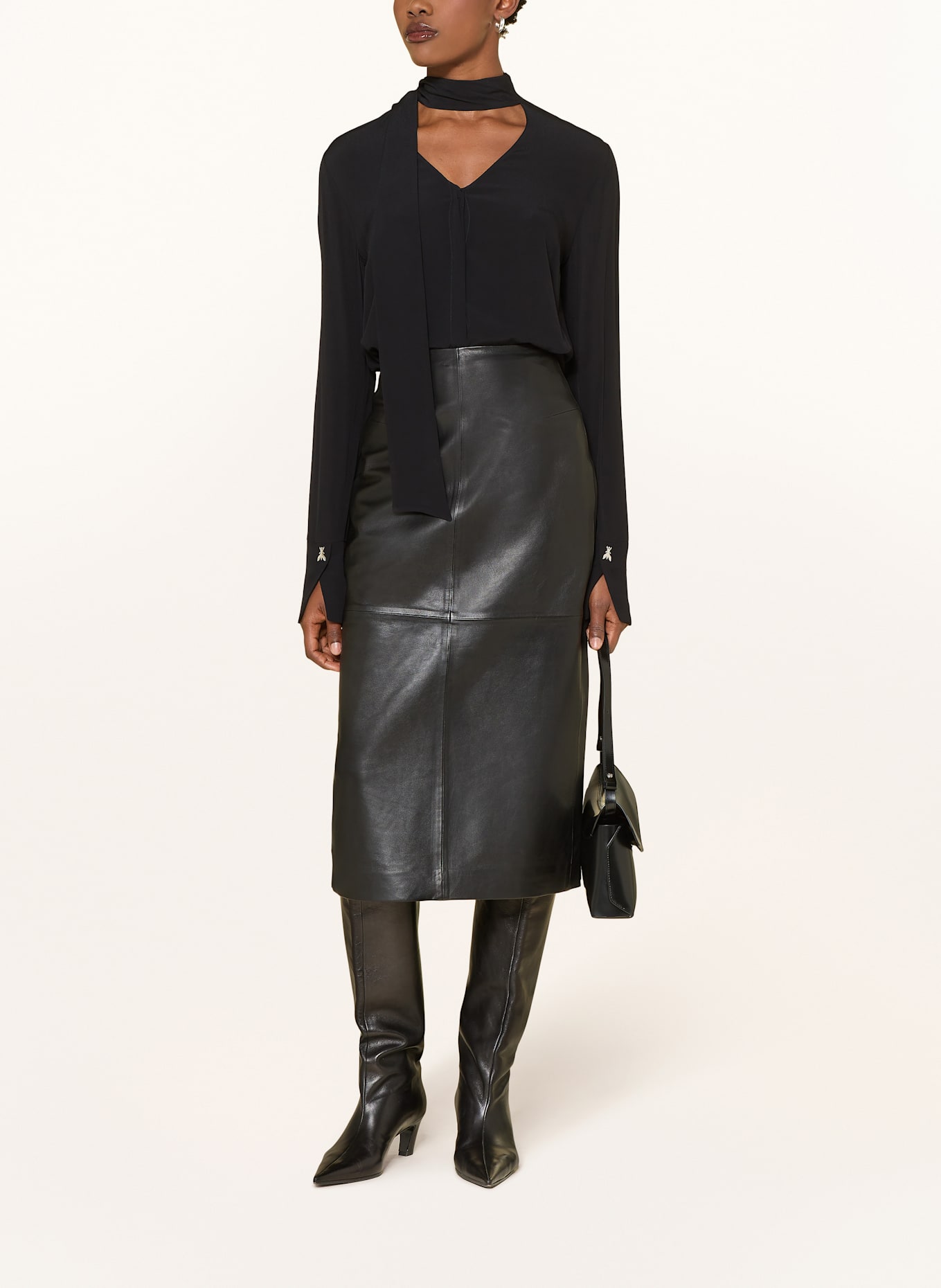 PATRIZIA PEPE Schluppenbluse: SCHWARZ