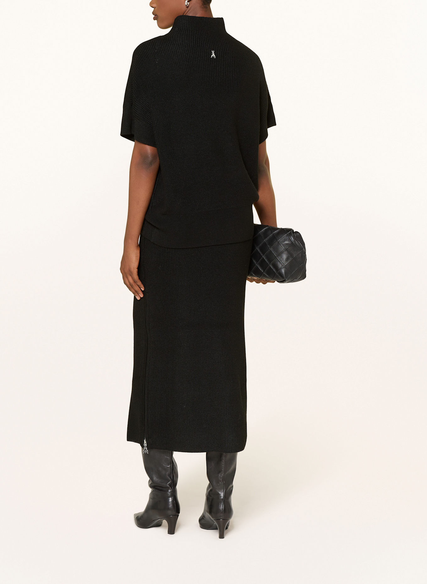 PATRIZIA PEPE Strickrock: SCHWARZ