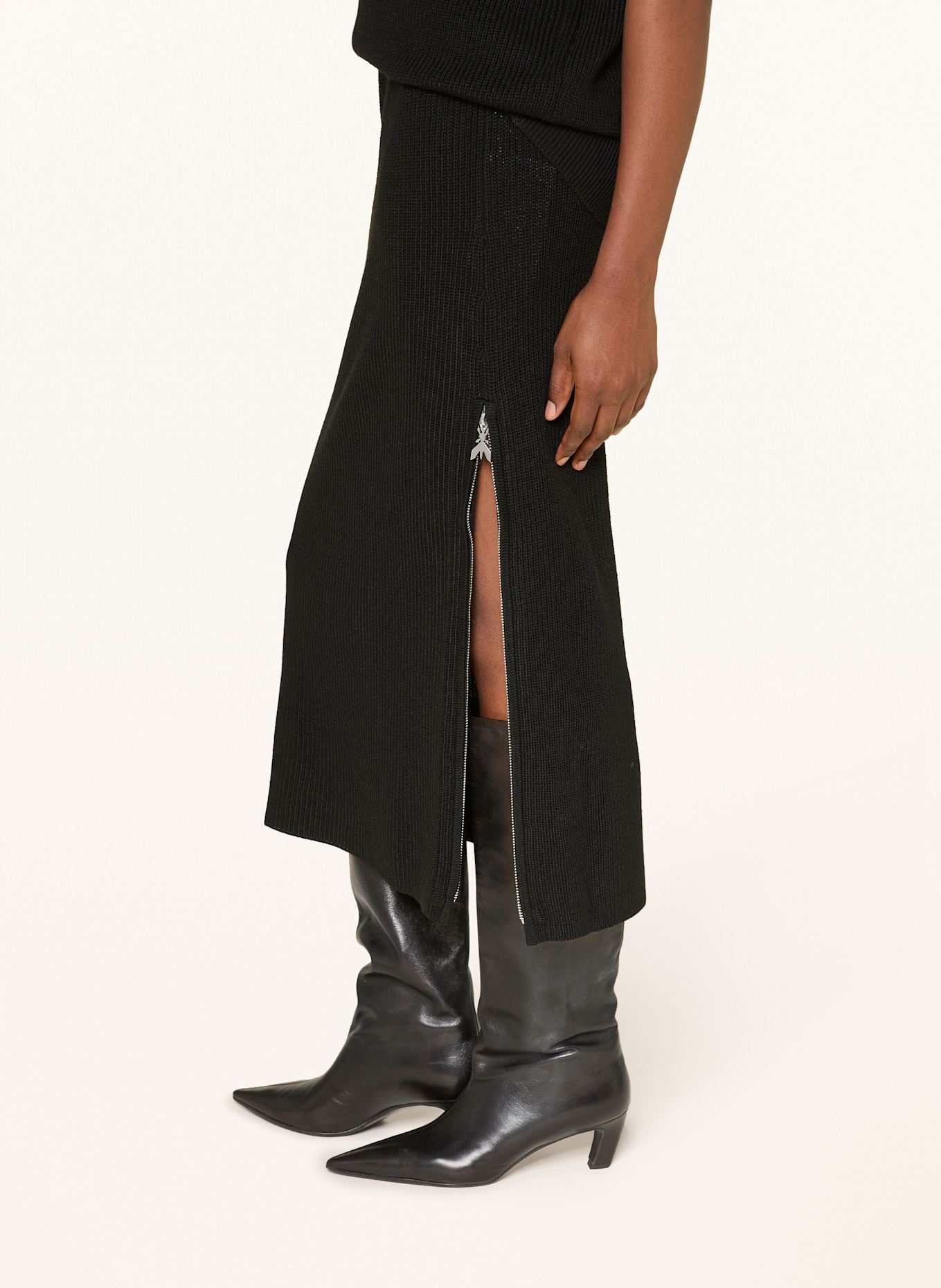 PATRIZIA PEPE Strickrock: SCHWARZ