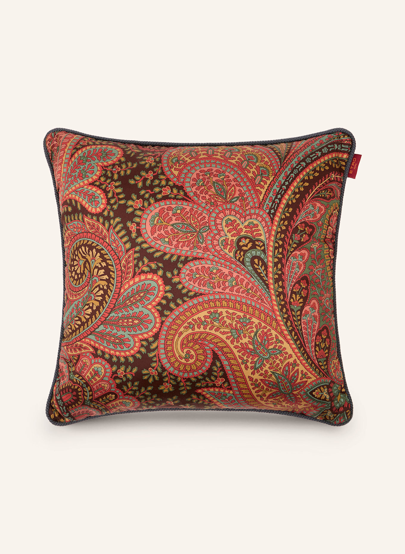ETRO Home Dekoracyjna poduszka: CIEMNOCZERWONY / RÓŻOWY / MIĘTOWY
