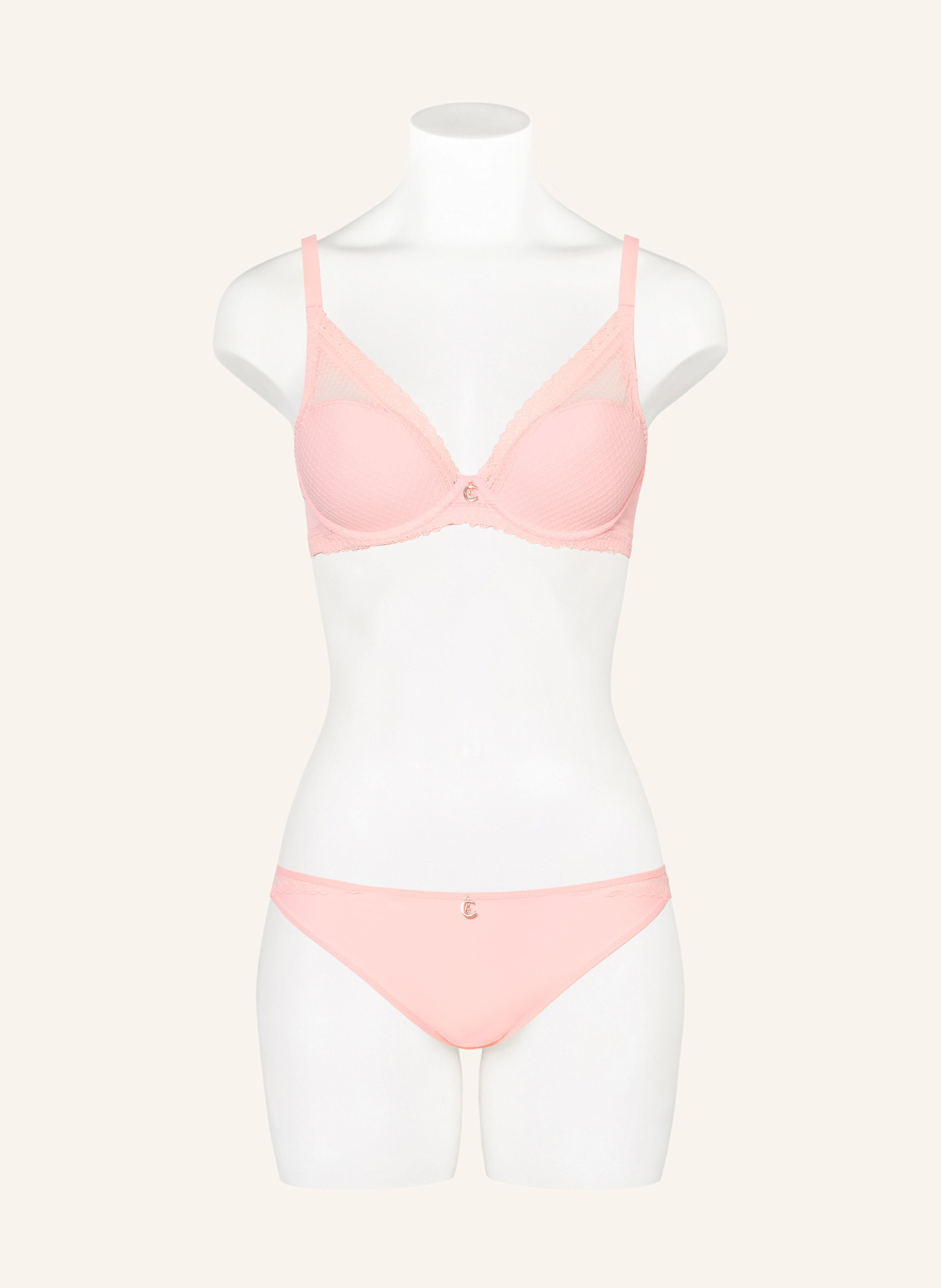 CHANTELLE Molded cup bra ROMANCE: SALMON