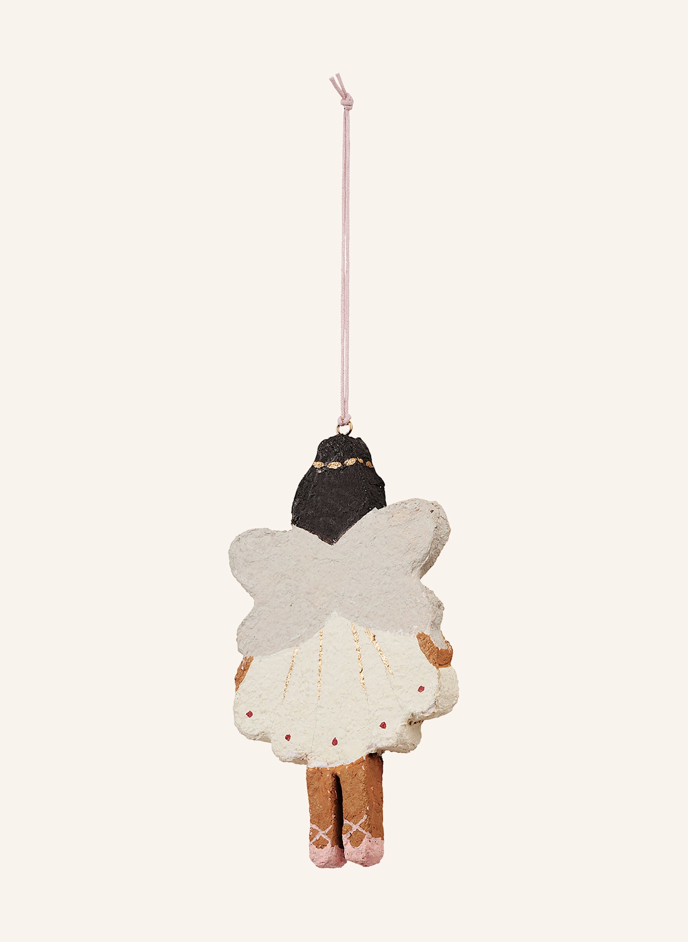 BROSTE COPENHAGEN Dekoanhänger BALLERINA: BRAUN / WEISS / ROSA