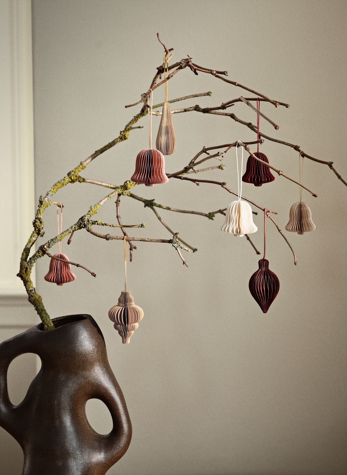 BROSTE COPENHAGEN 6er-Set Weihnachtskugeln CHIME BELL: BEIGE