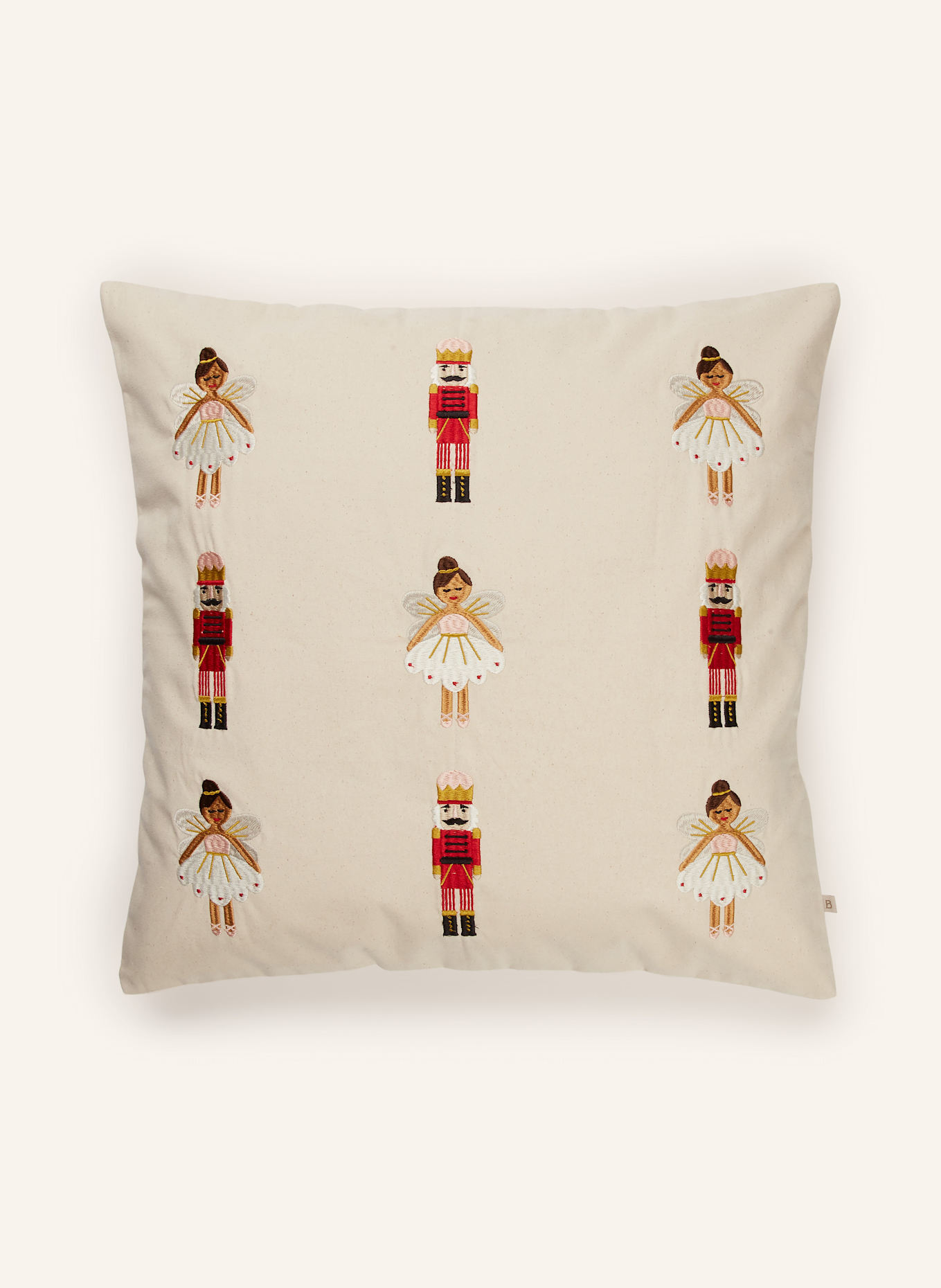 BROSTE COPENHAGEN Dekokissenhülle FAIRY TALE: ROT / CREME