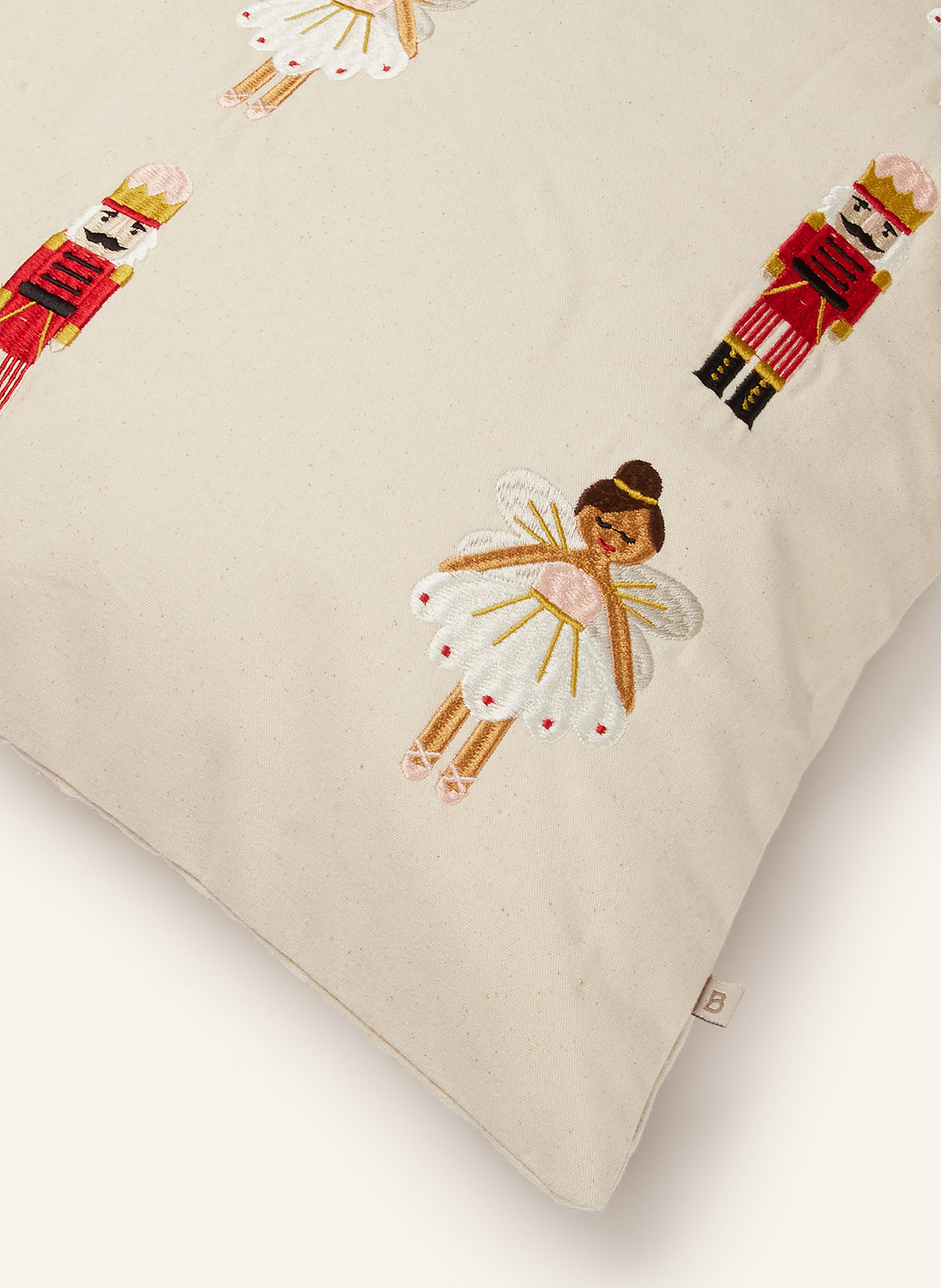 BROSTE COPENHAGEN Dekokissenhülle FAIRY TALE: ROT / CREME