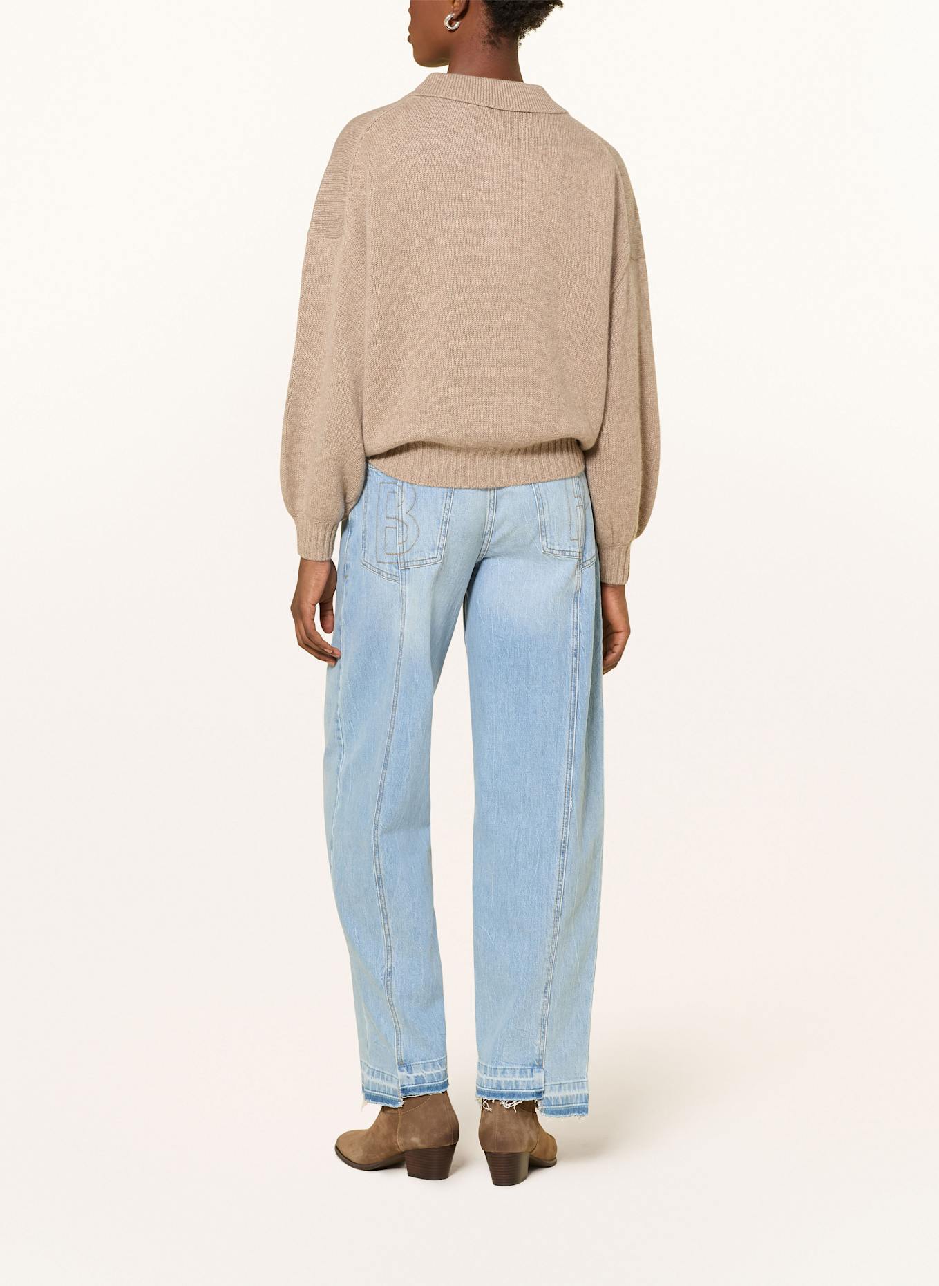 LADNERI Cashmere-Pullover NIA: HELLBRAUN