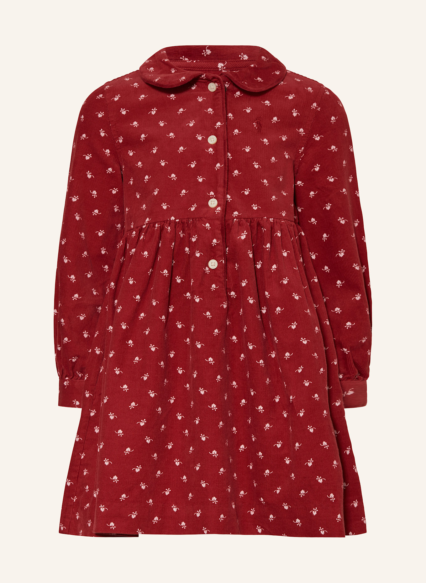 POLO RALPH LAUREN Cordkleid: HELLROSA / DUNKELROT