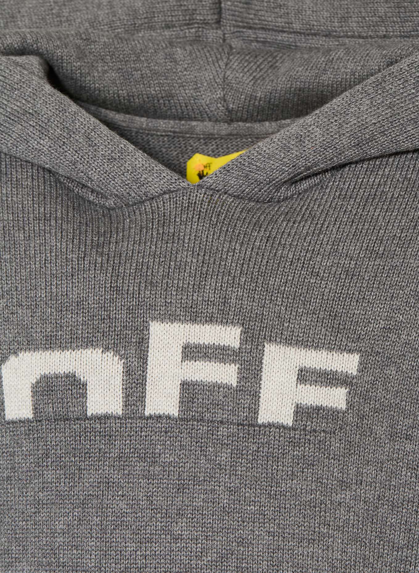 Off-White Strick-Hoodie: GRAU