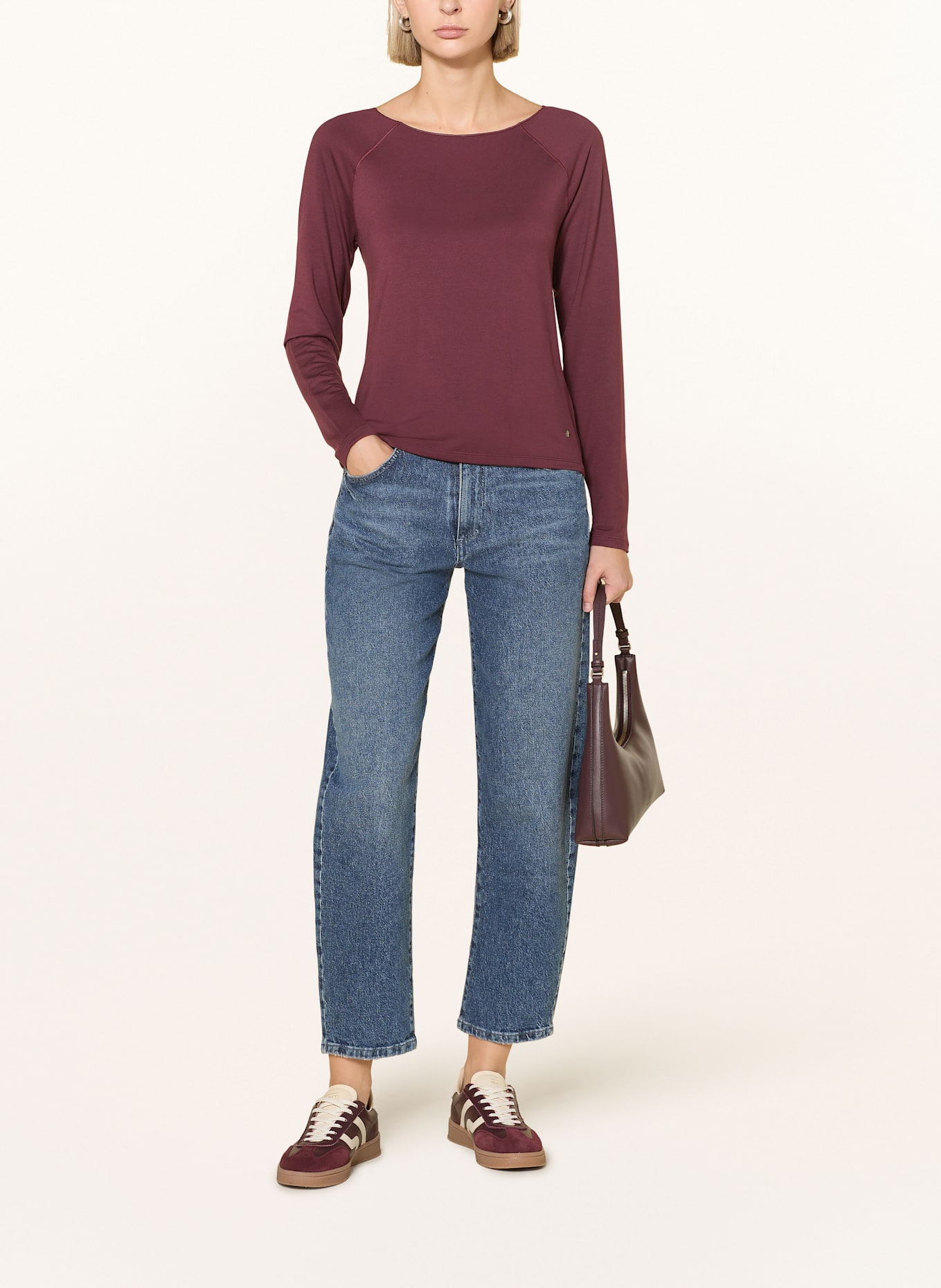 monari Longsleeve: DUNKELROT