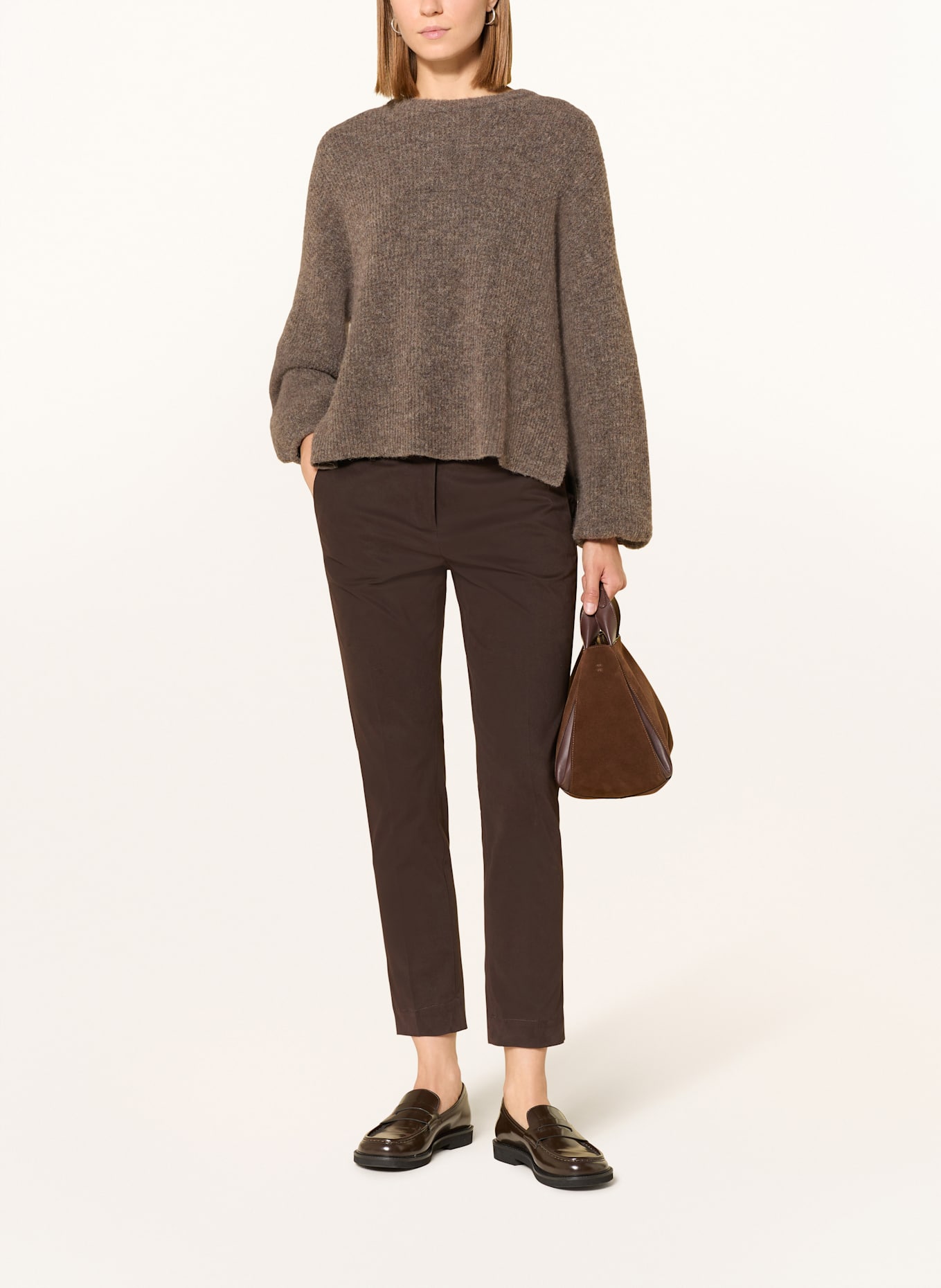 nine:inthe:morning Chinos BREEZY aus Samt: DUNKELBRAUN