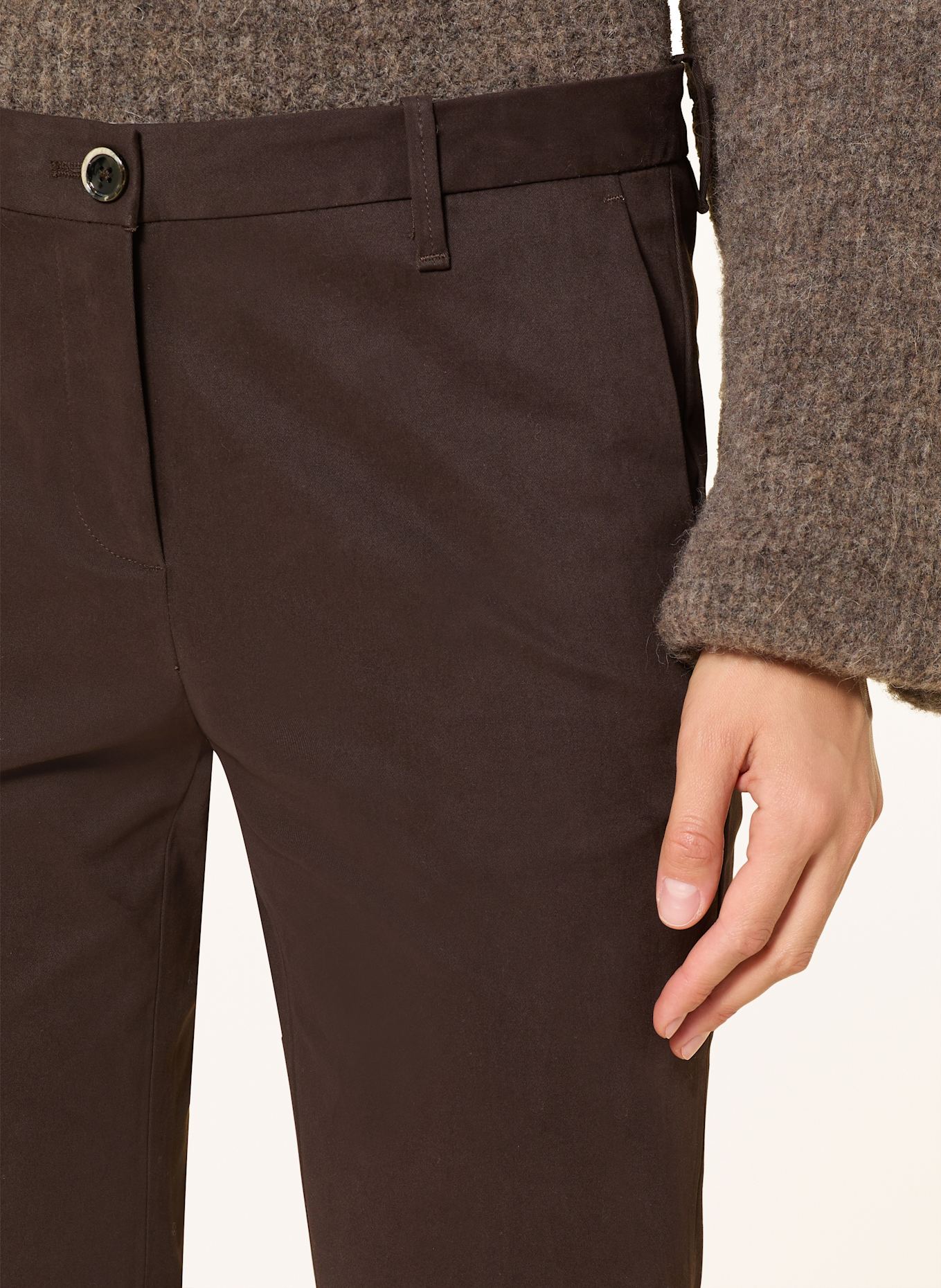 nine:inthe:morning Chinos BREEZY aus Samt: DUNKELBRAUN