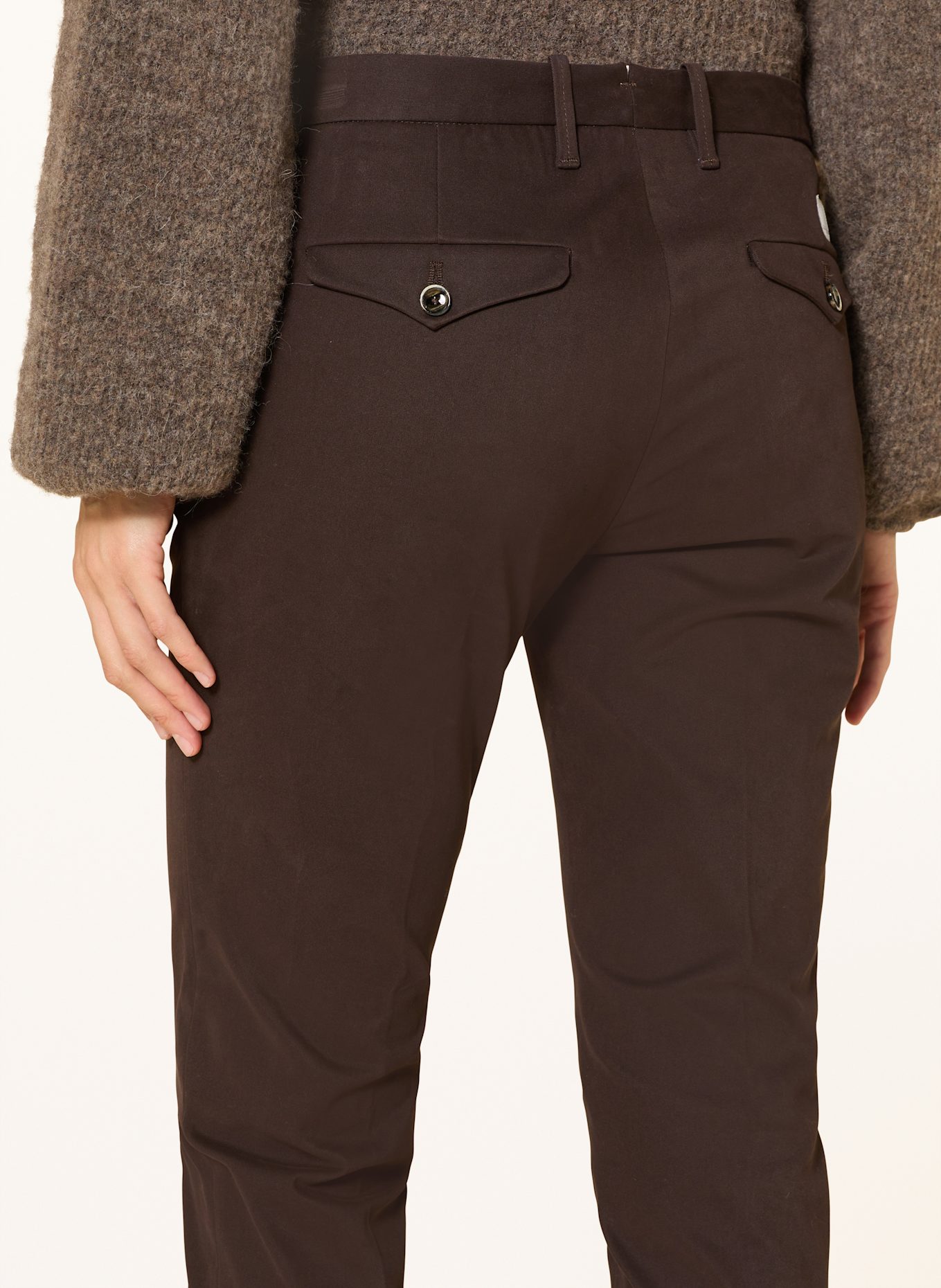 nine:inthe:morning Chinos BREEZY aus Samt: DUNKELBRAUN