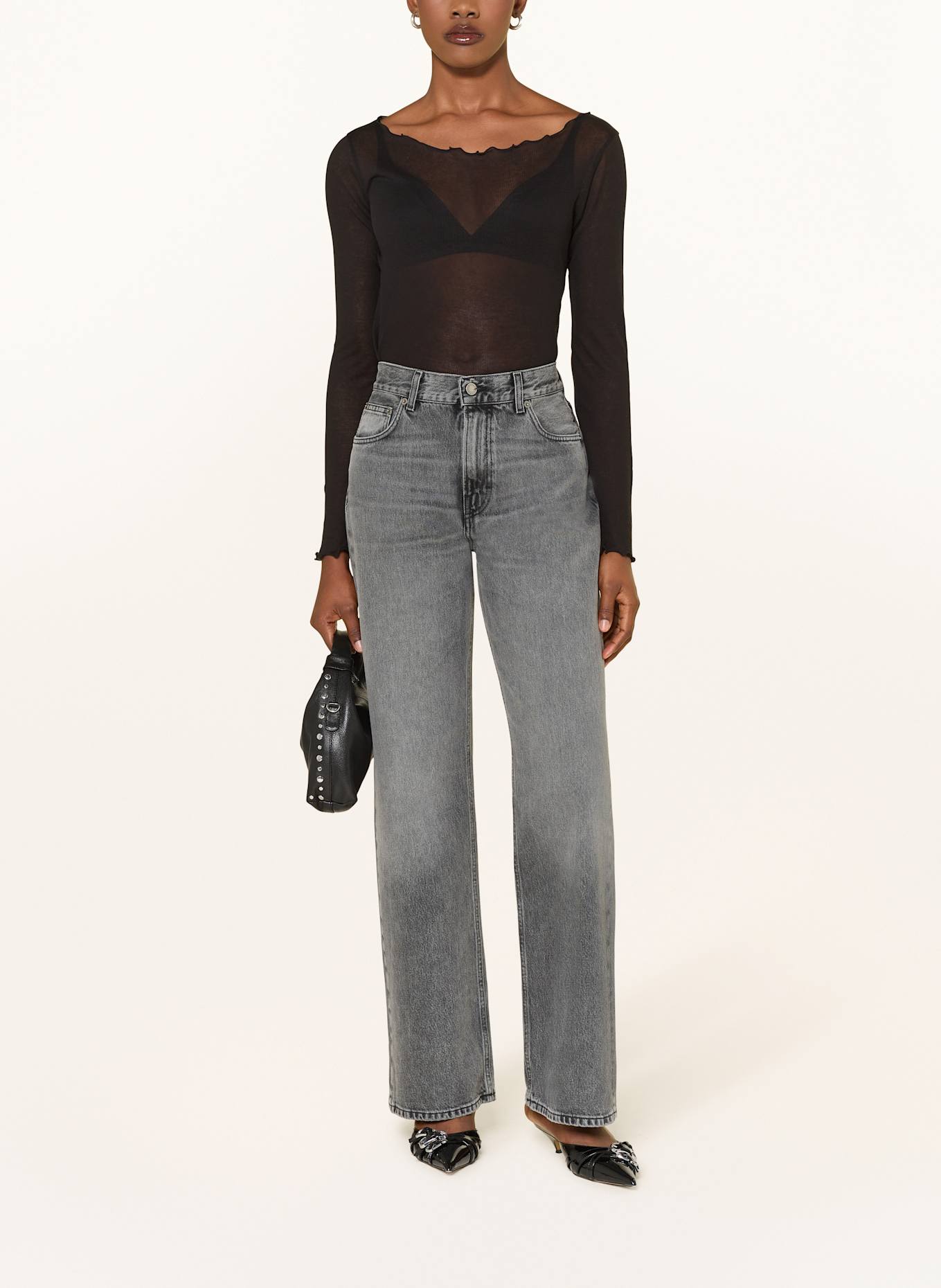 HAIKURE Straight Jeans KOREA: L0895 FLANEL GREY