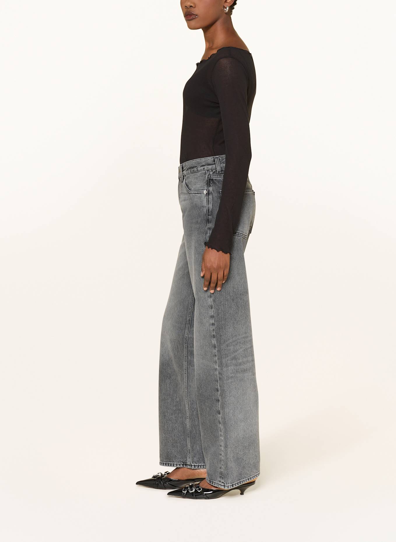 HAIKURE Straight Jeans KOREA: L0895 FLANEL GREY