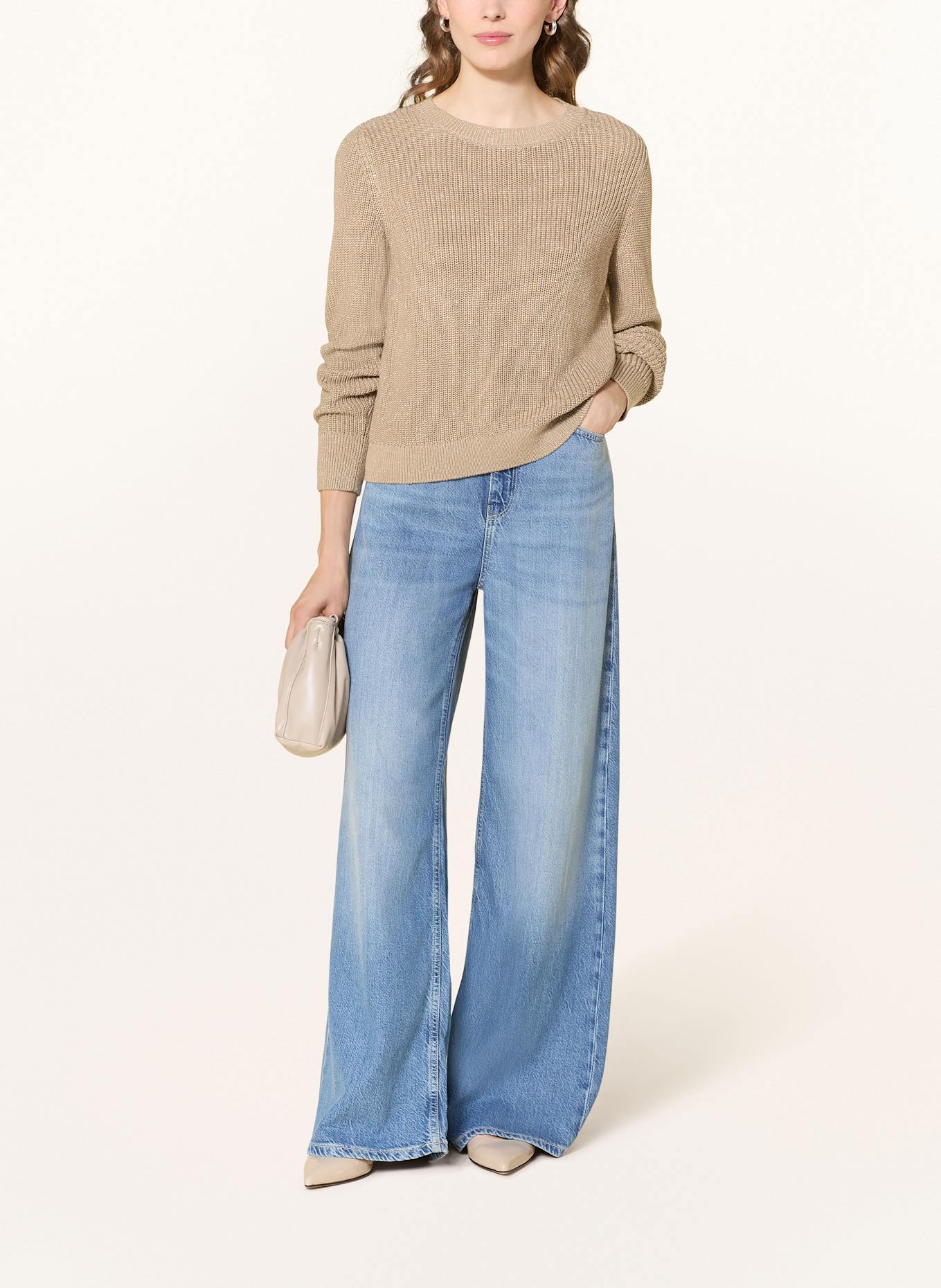 monari Pullover mit Glitzegarn: TAUPE