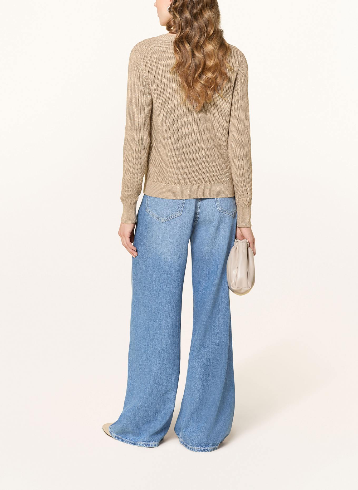 monari Pullover mit Glitzegarn: TAUPE