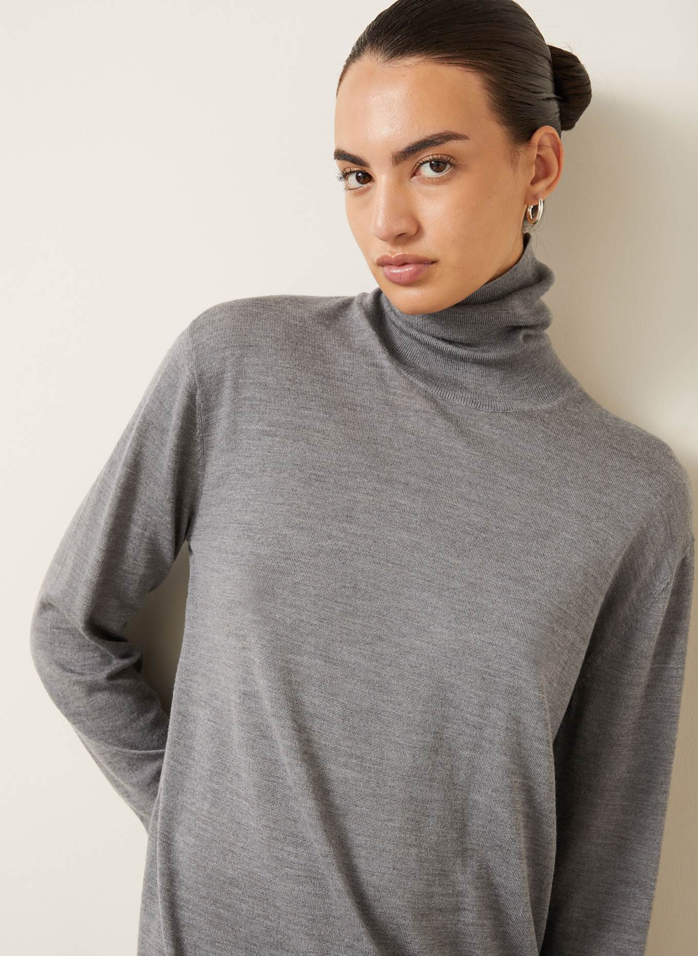 TOTEME Strickkleid: DUNKELGRAU