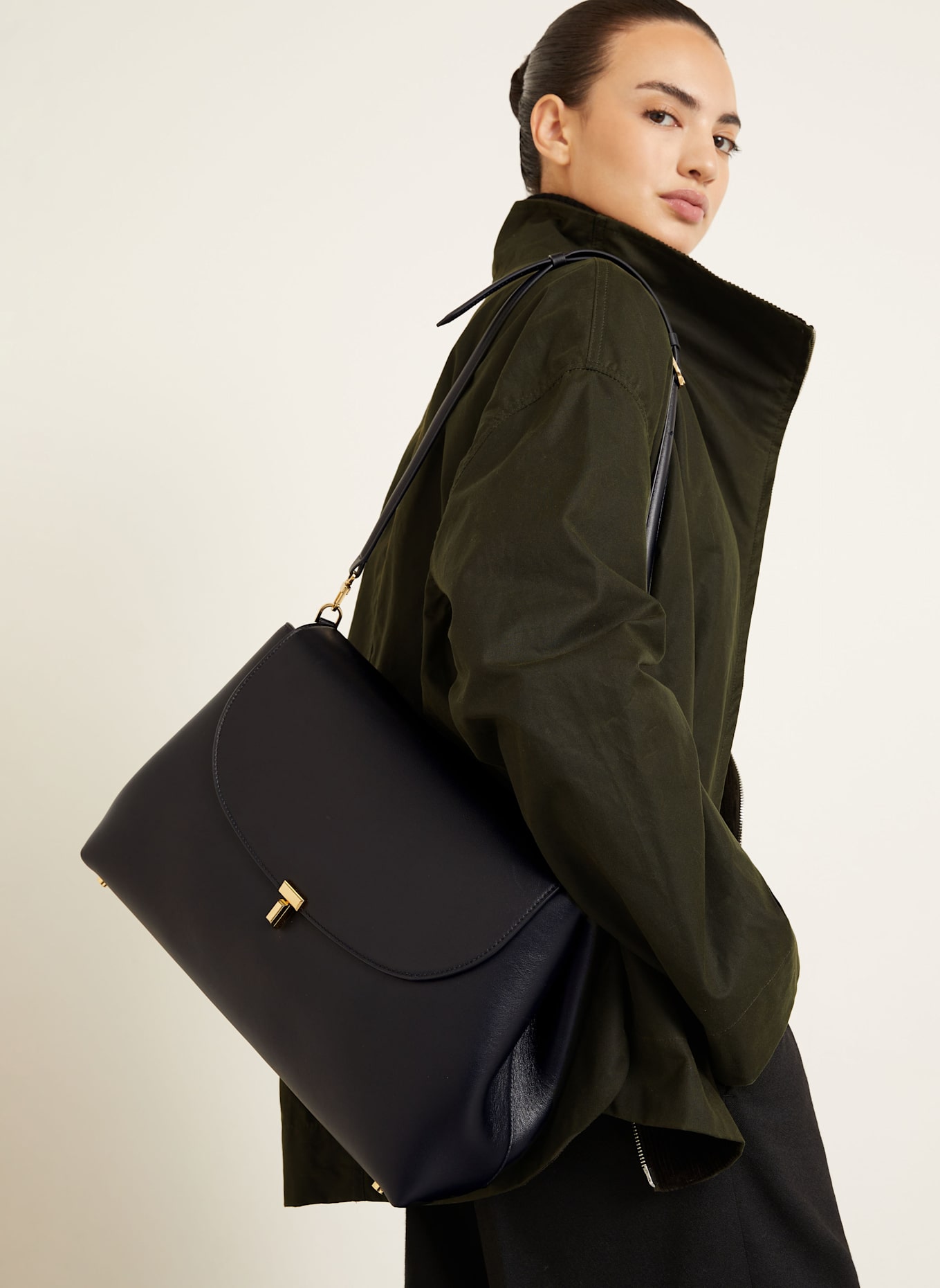 TOTEME sac à bandoulière: NOIR