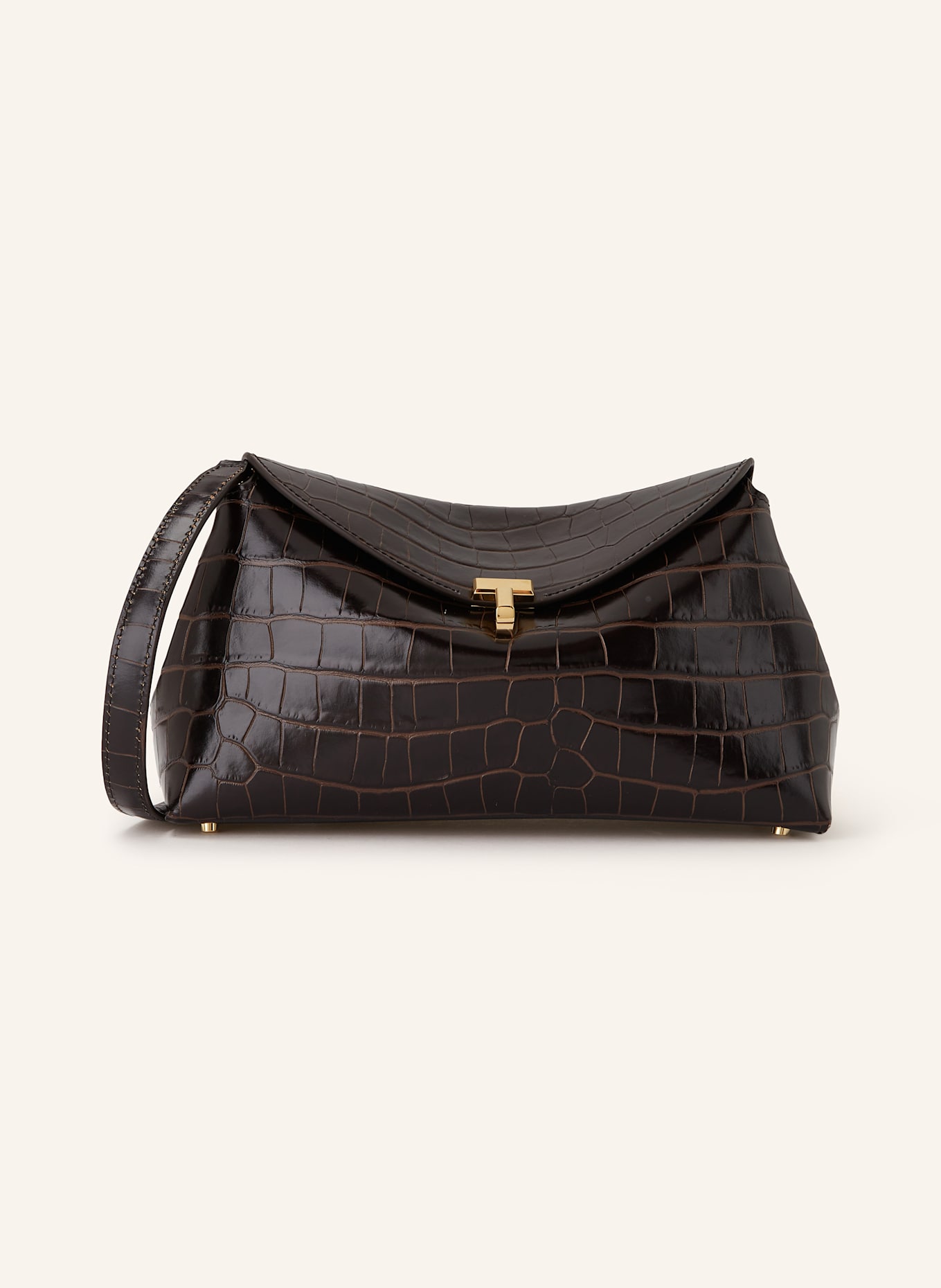 TOTEME Kopertówka T-LOCK: CIEMNOBRĄZOWY