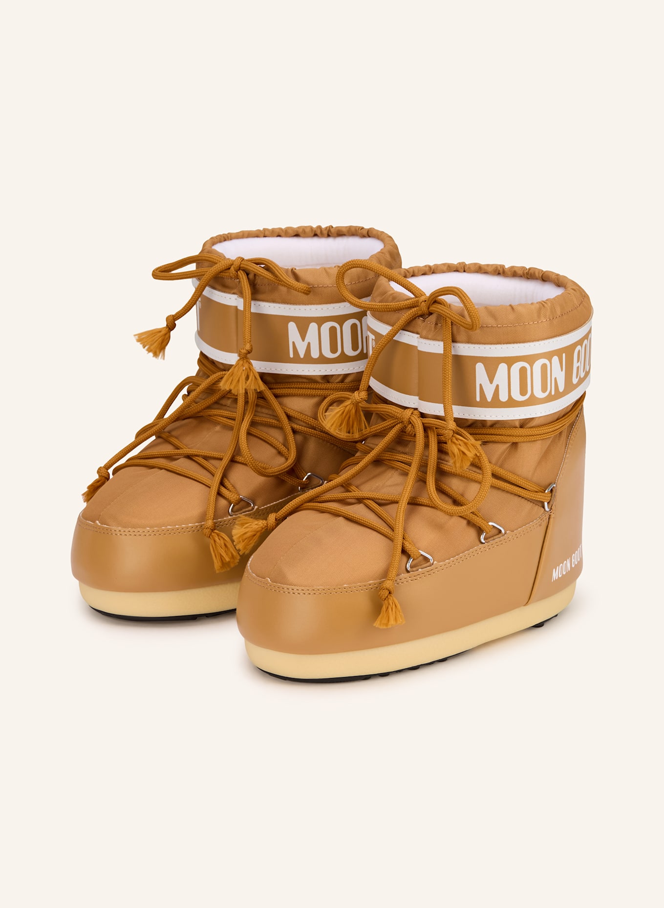 MOON BOOT Moon Boots ICON LOW: COGNAC / WEISS