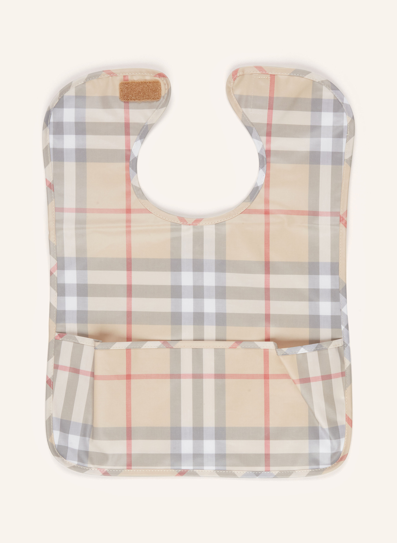 BURBERRY Lätzchen: CREME / GRAU / ROT