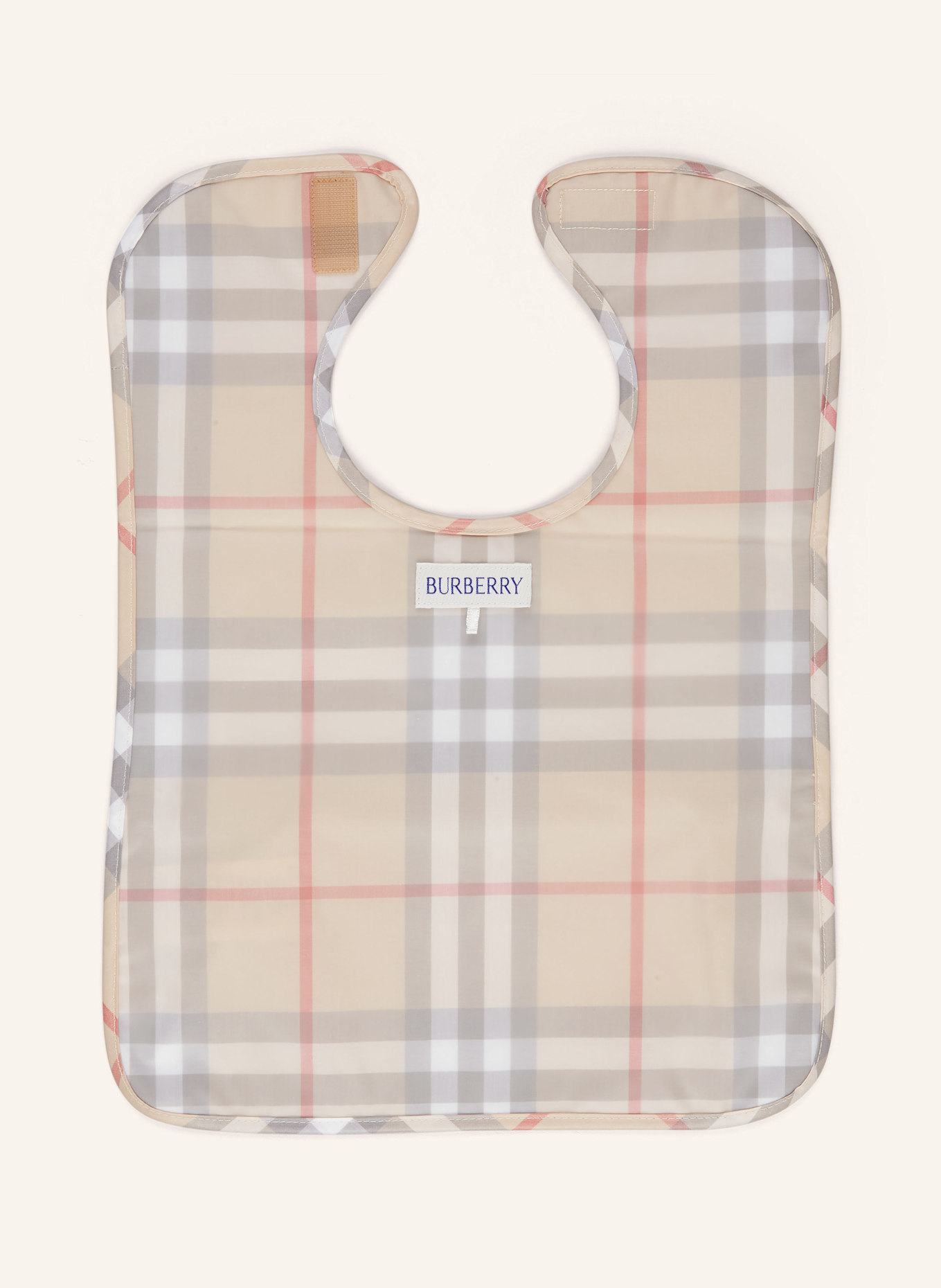 BURBERRY Lätzchen: CREME / GRAU / ROT