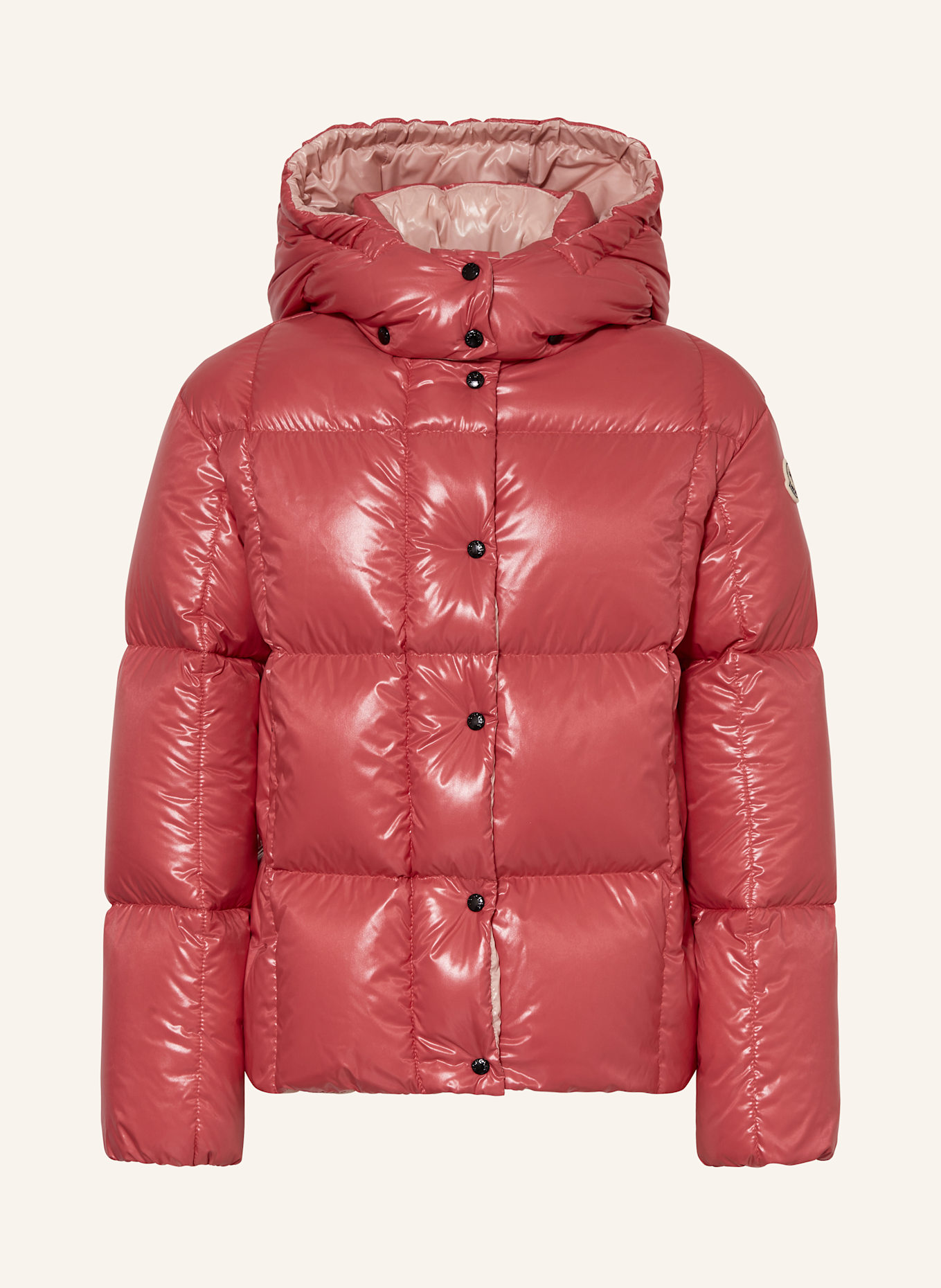 MONCLER enfant Kurtka puchowa PARANA z odpinanym kapturem: MOCNORÓŻOWY