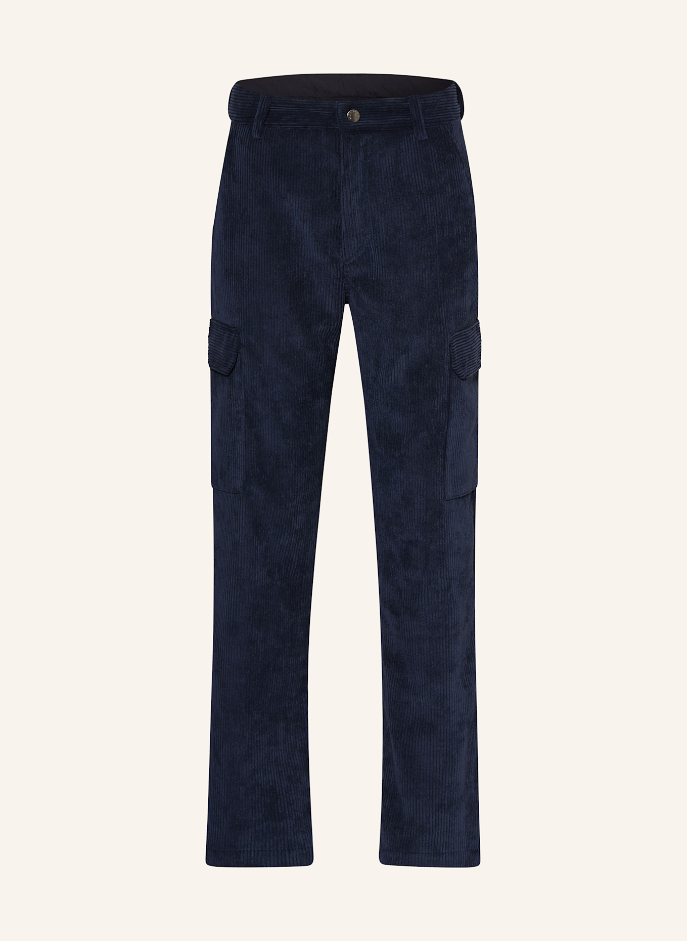 MONCLER enfant Cargohose aus Cord: DUNKELBLAU