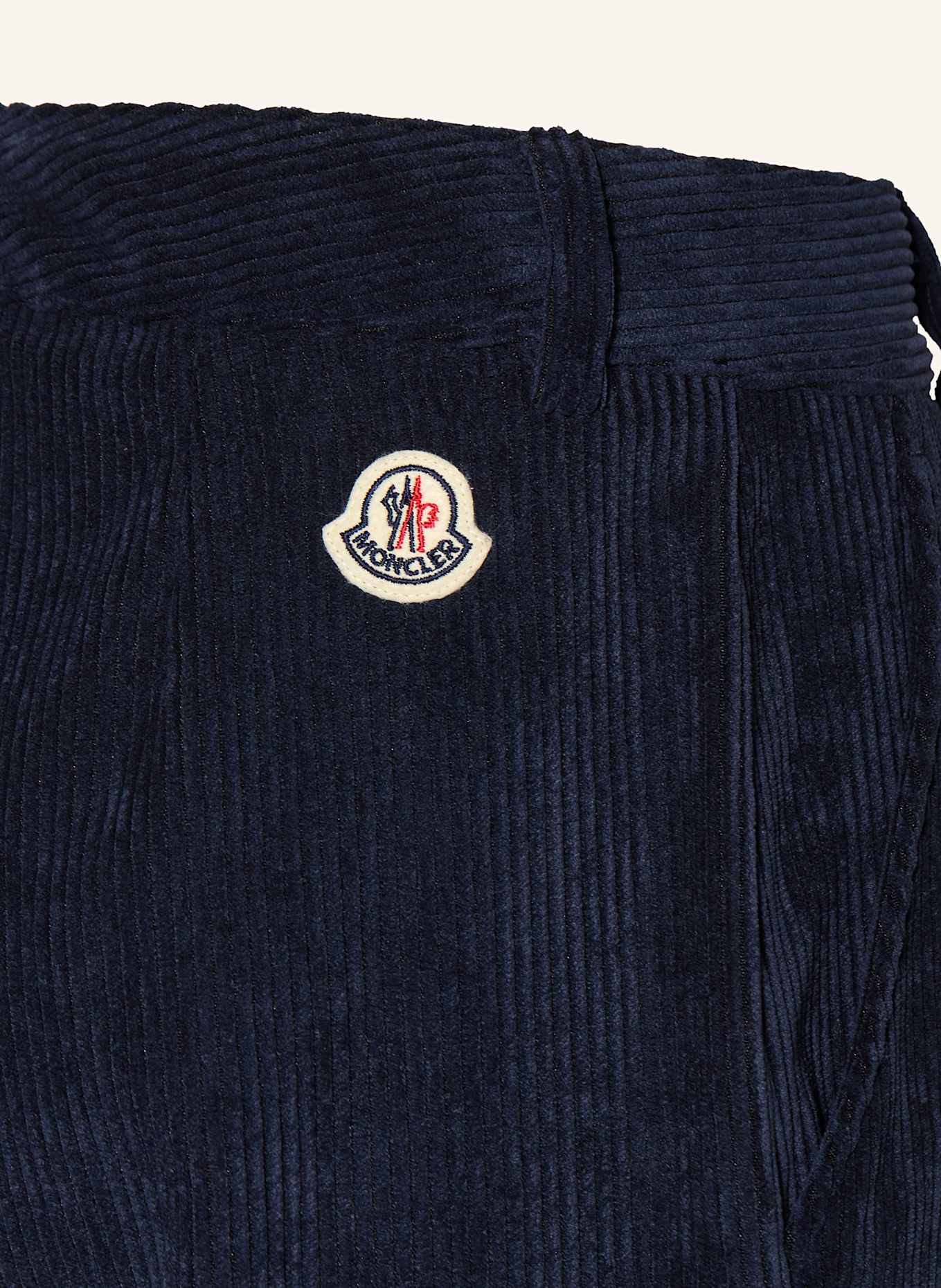 MONCLER enfant Cargohose aus Cord: DUNKELBLAU