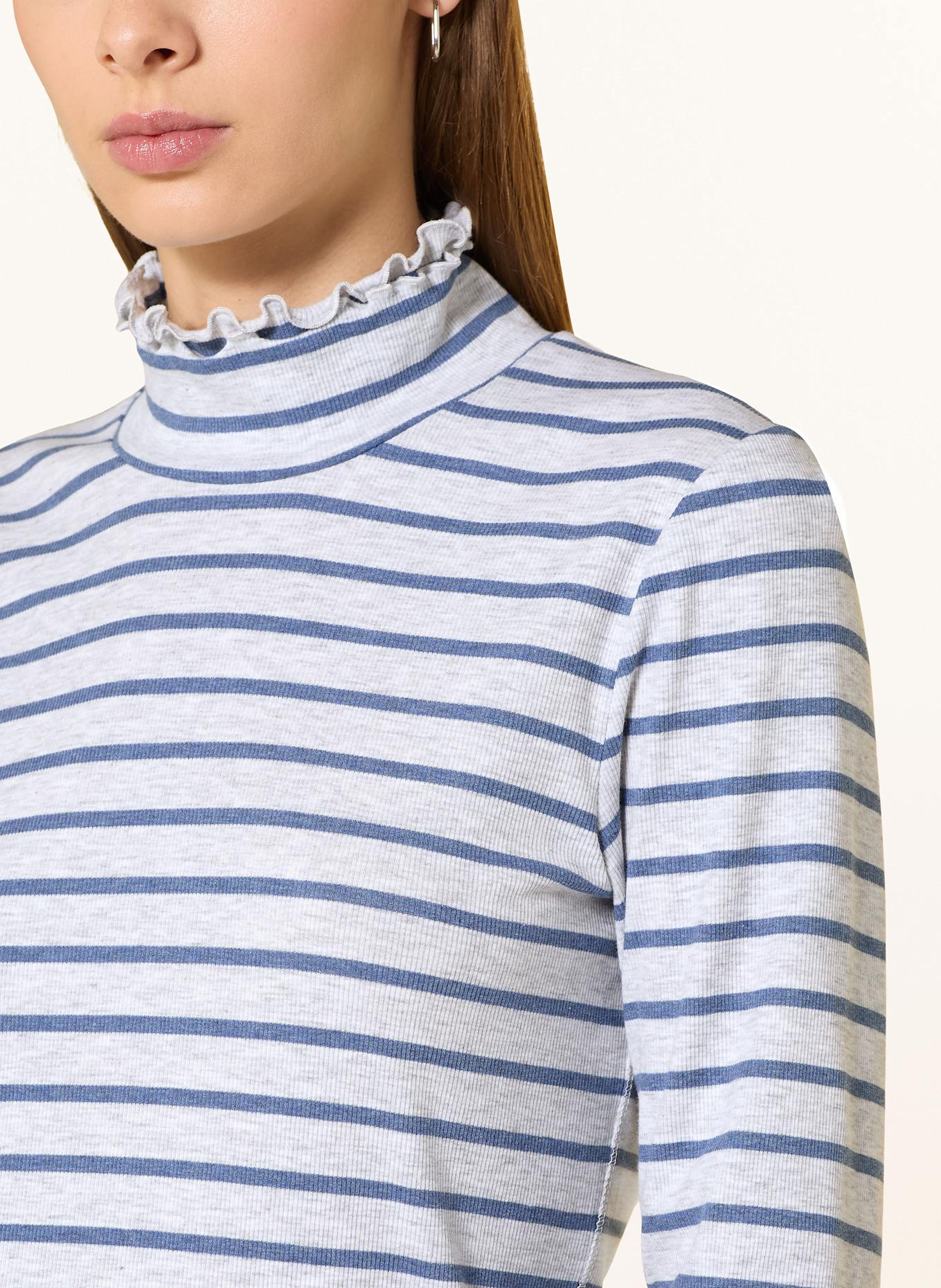 ZAÍDA Longsleeve: HELLGRAU / BLAUGRAU