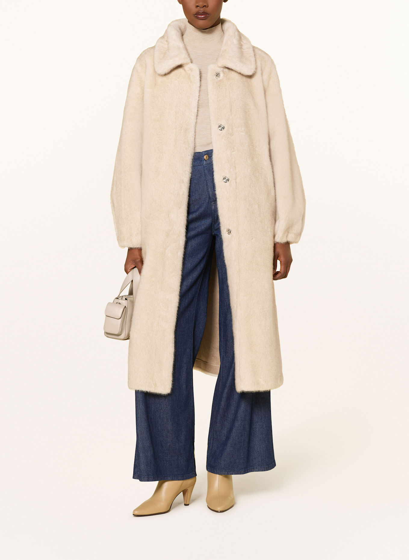 lilienfels Kunstfell-Mantel: CREME