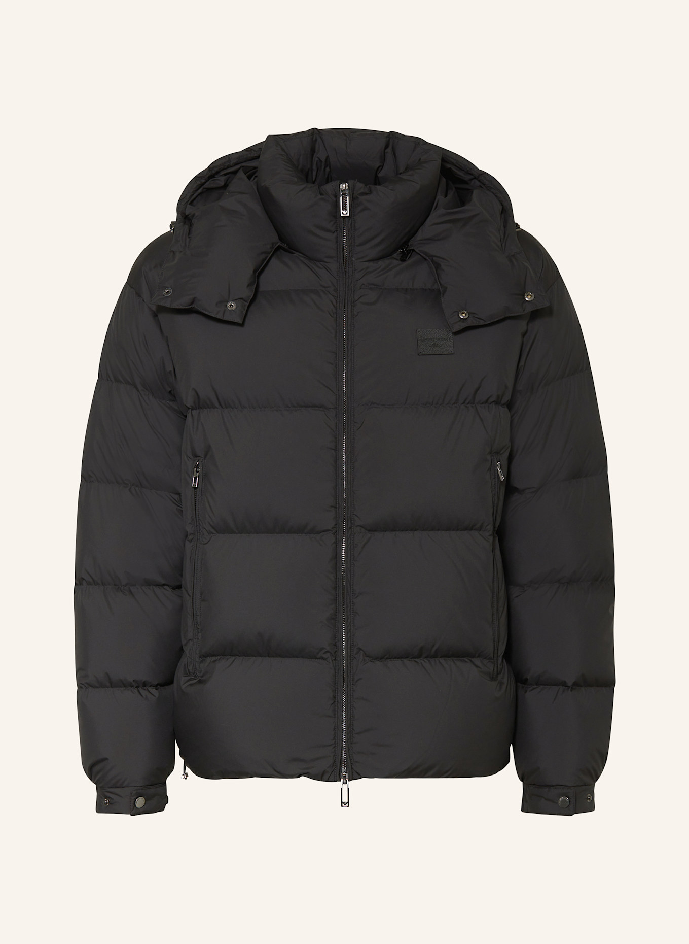 EMPORIO ARMANI Down jacket with removable hood: BLACK
