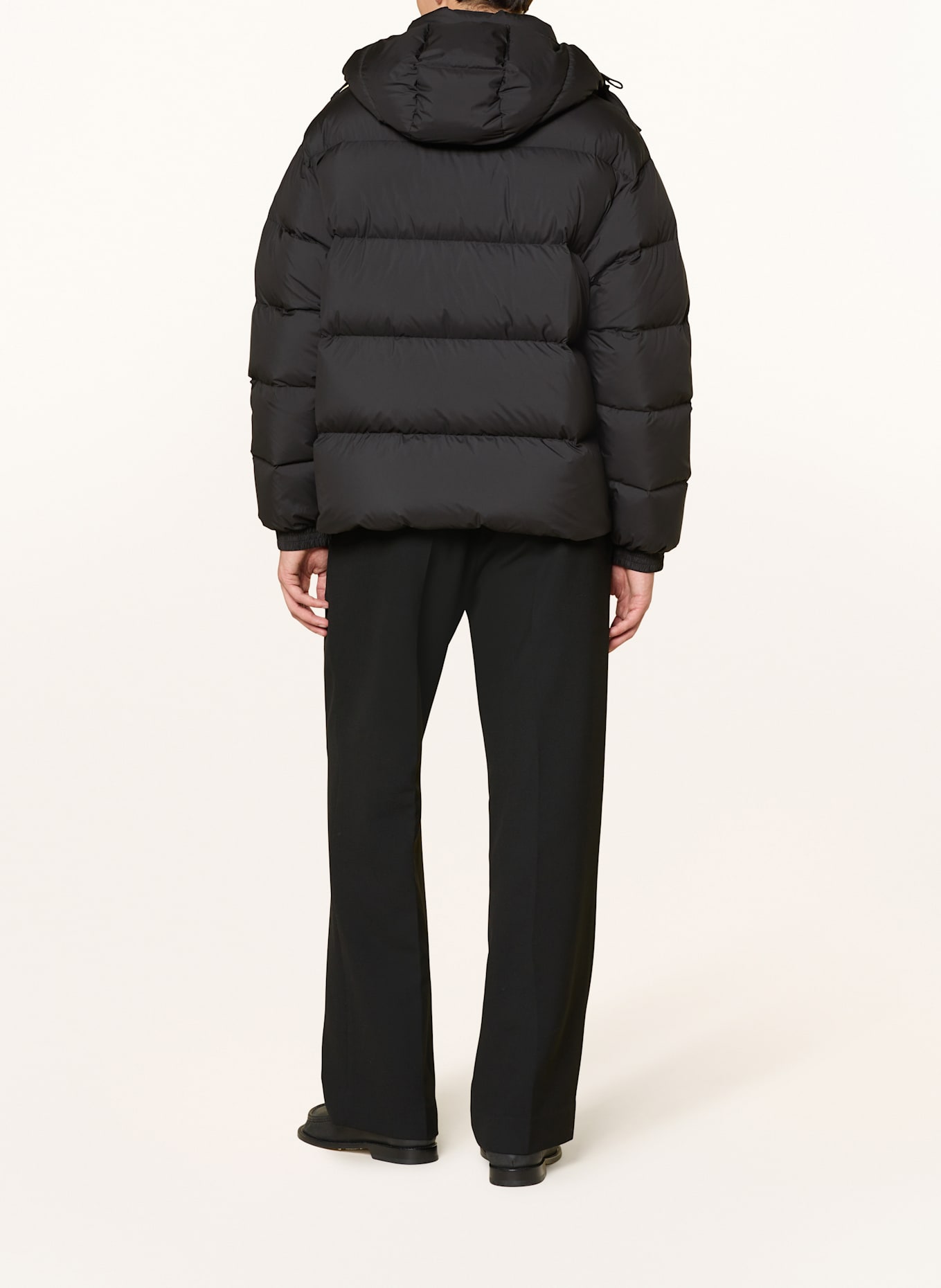 EMPORIO ARMANI Down jacket with removable hood: BLACK