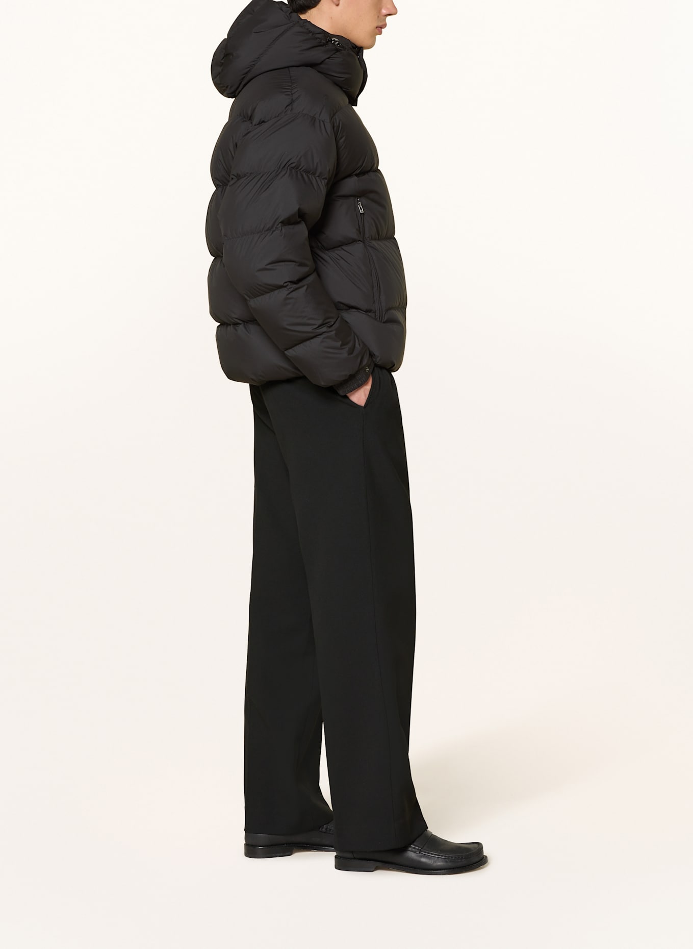 EMPORIO ARMANI Down jacket with removable hood: BLACK