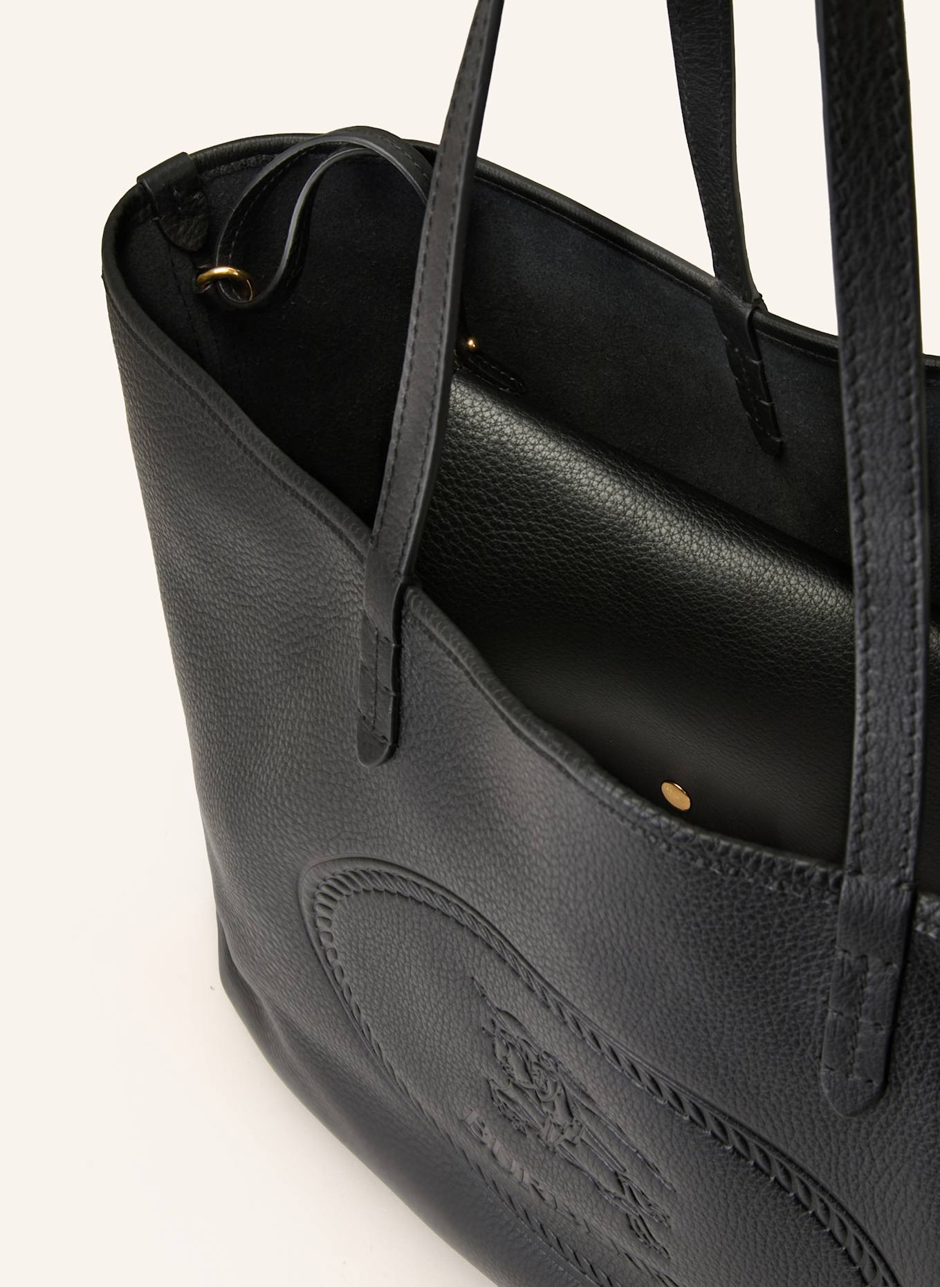 BURBERRY Shopper HIGHLANDS mit Pouch: SCHWARZ