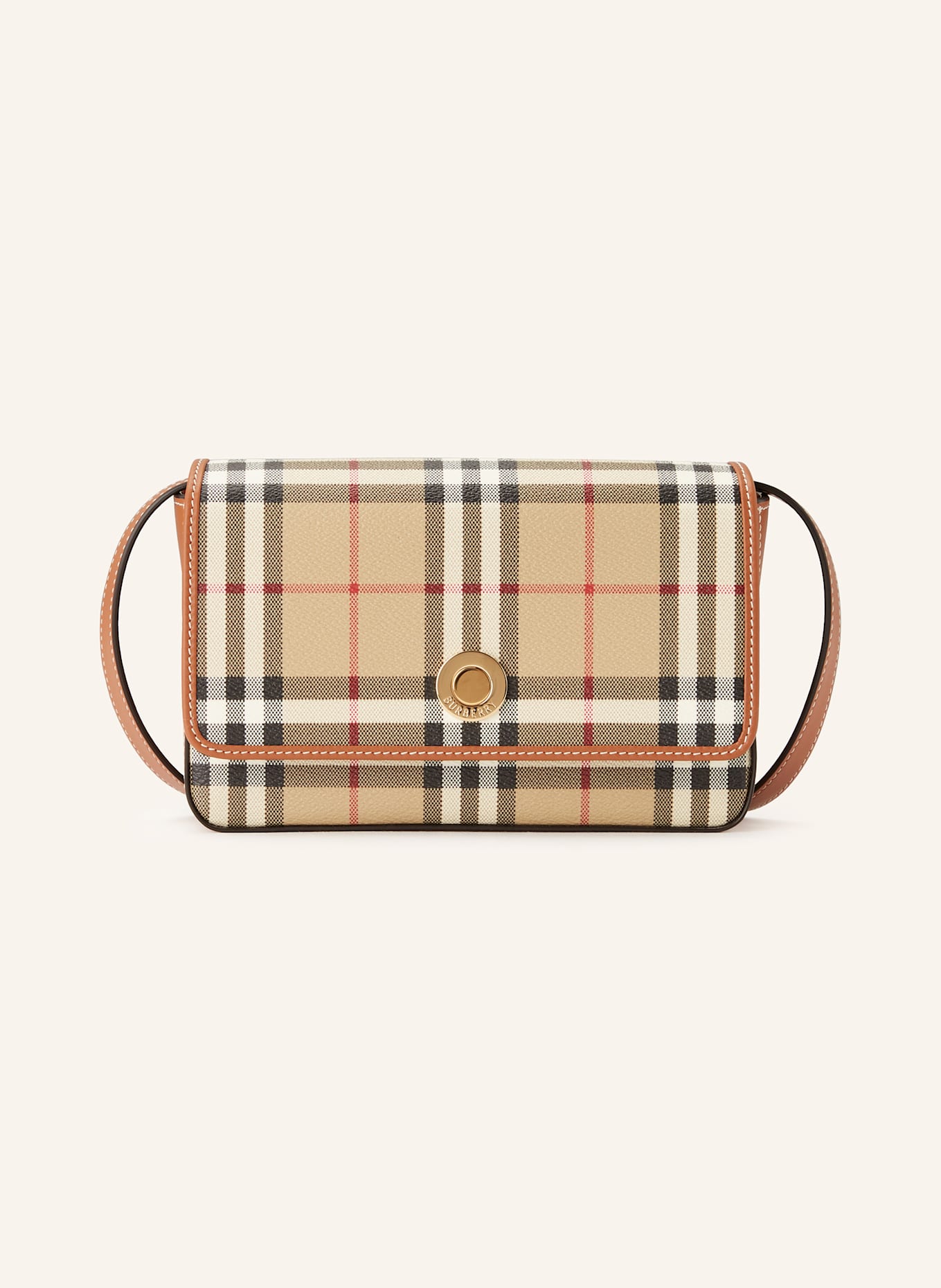 BURBERRY Umhängetasche HAMPSHIRE: BEIGE / SCHWARZ / WEISS