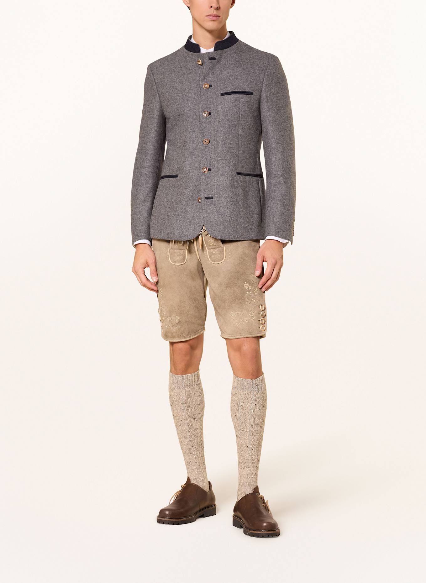 windsor. Trachtenjacke ANDRIN: GRAU / DUNKELBLAU