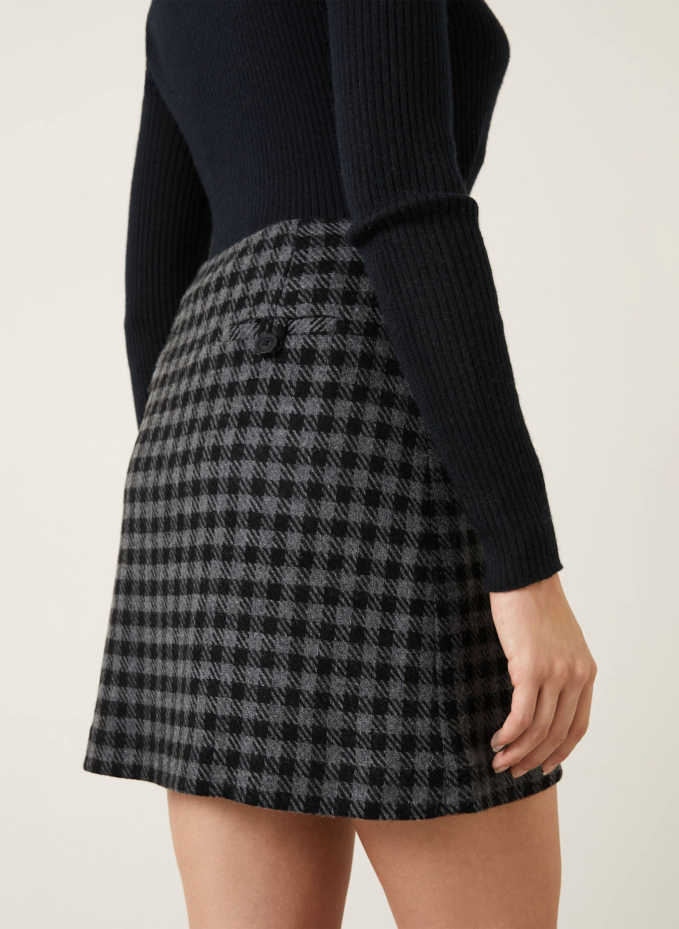 IRIS von ARNIM Jupe en cachemire NILIA: NOIR / GRIS