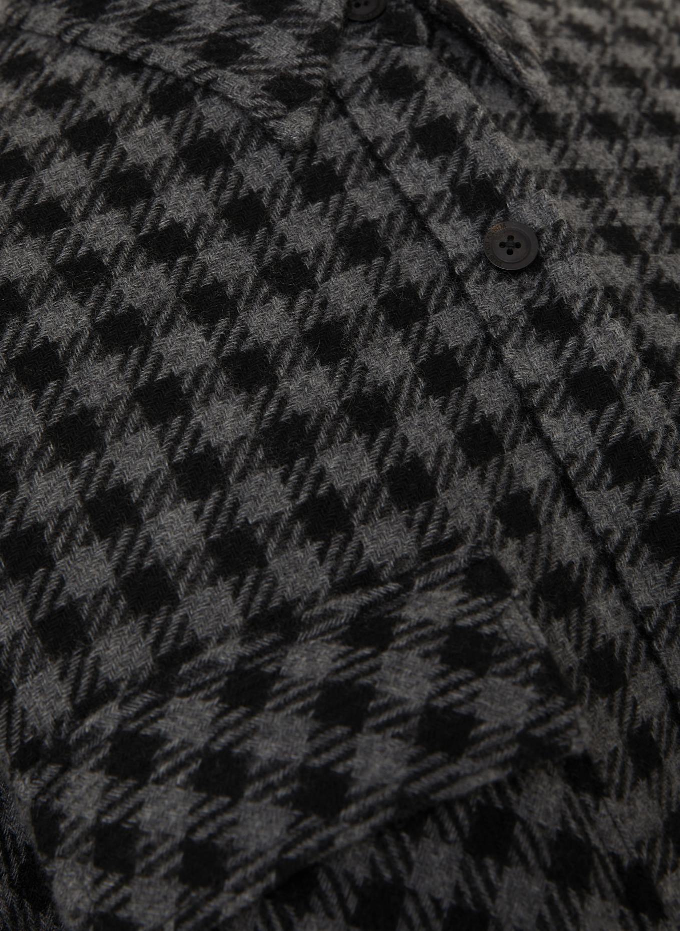 IRIS von ARNIM Hemdbluse NORUNN aus Cashmere: SCHWARZ / GRAU