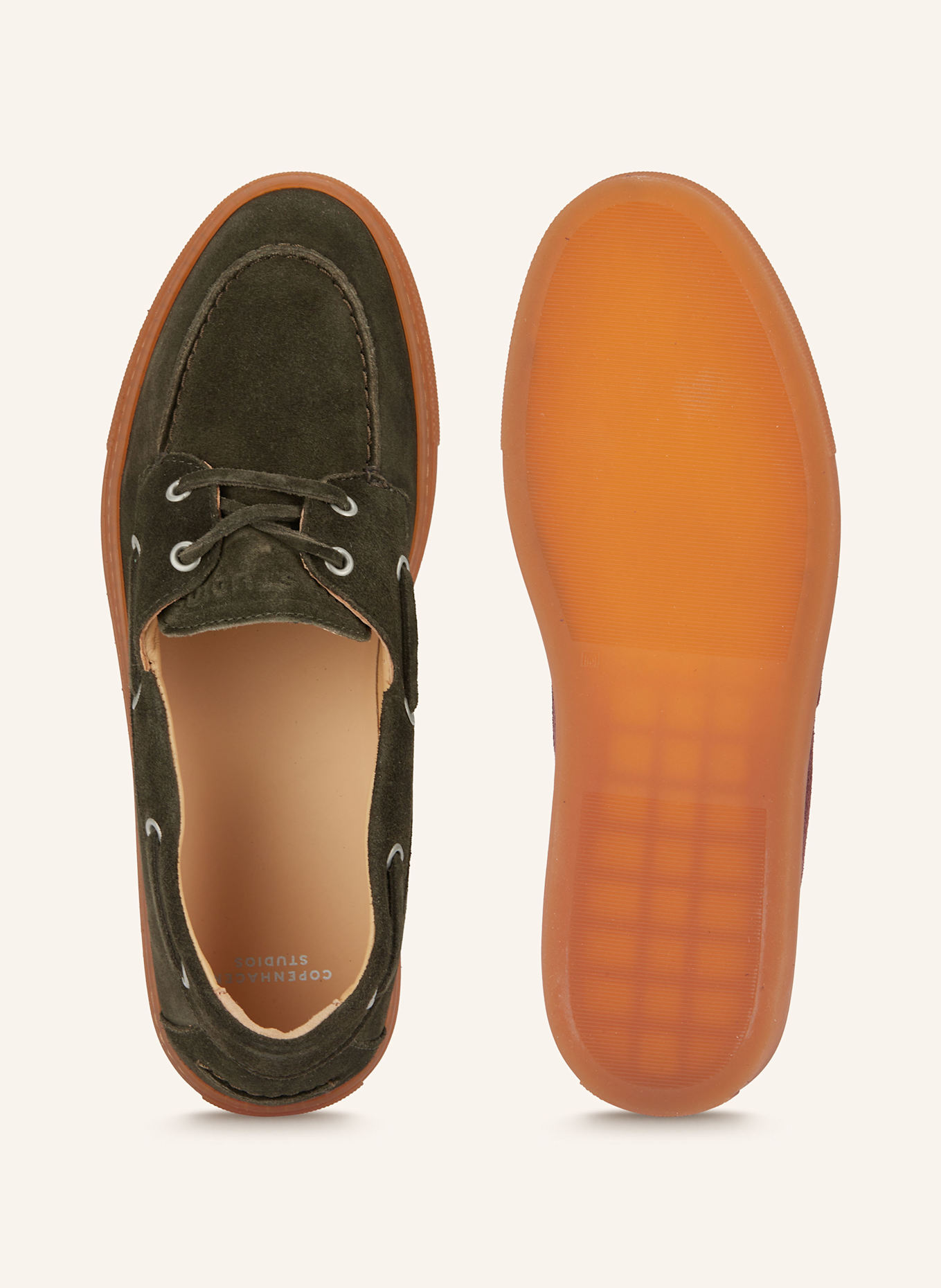 COPENHAGEN STUDIOS Boat shoes CPH160: OLIVE