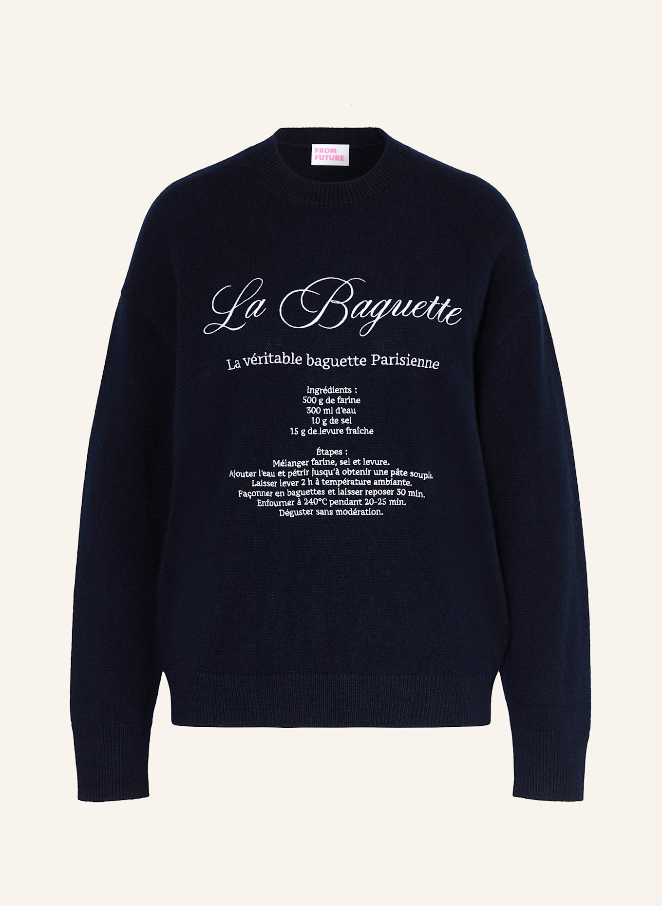 FROM FUTURE Cashmere-Pullover: DUNKELBLAU