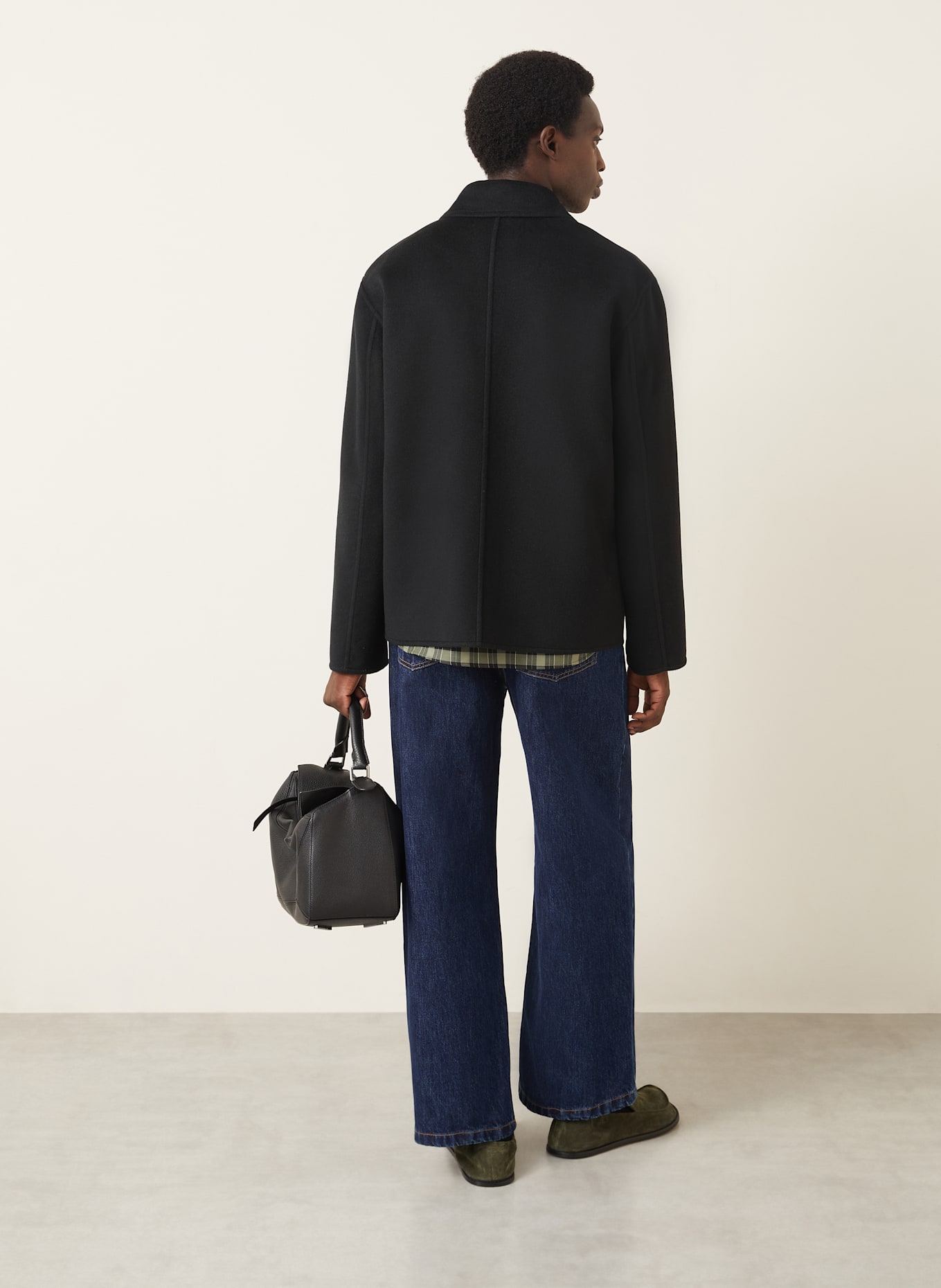 LOEWE Overjacket: SCHWARZ / GRÜN