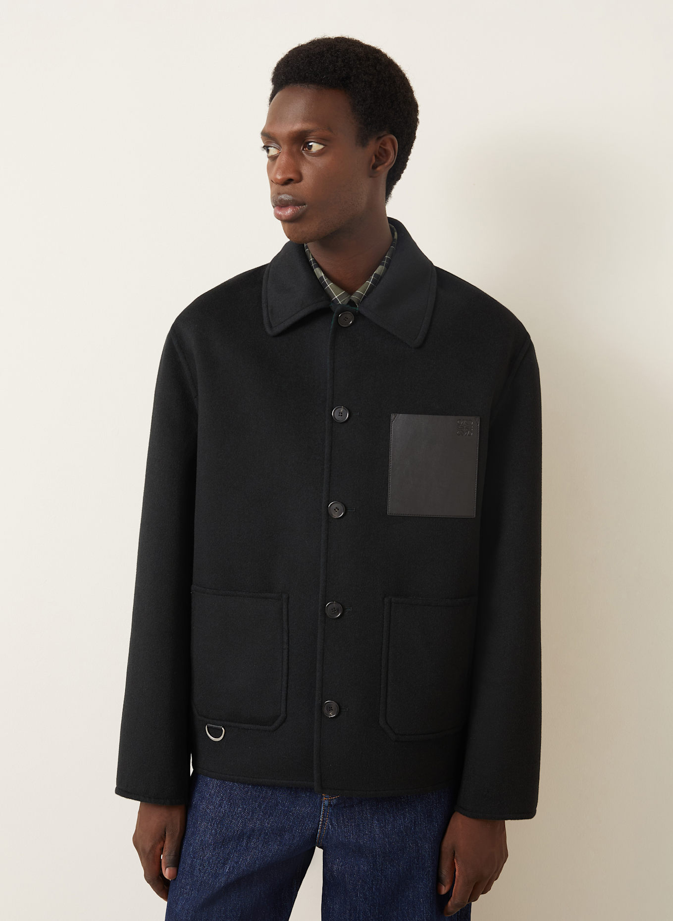 LOEWE Overjacket: SCHWARZ / GRÜN