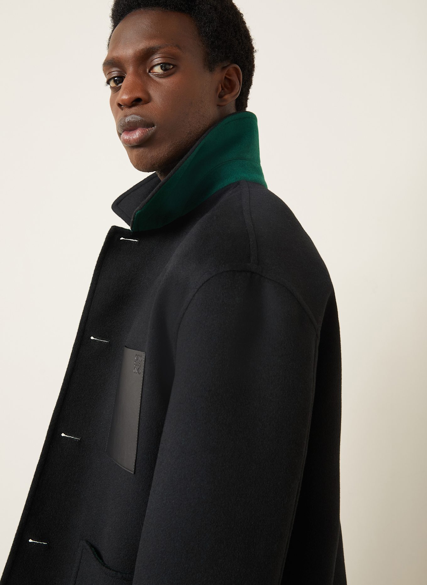 LOEWE Overjacket: SCHWARZ / GRÜN