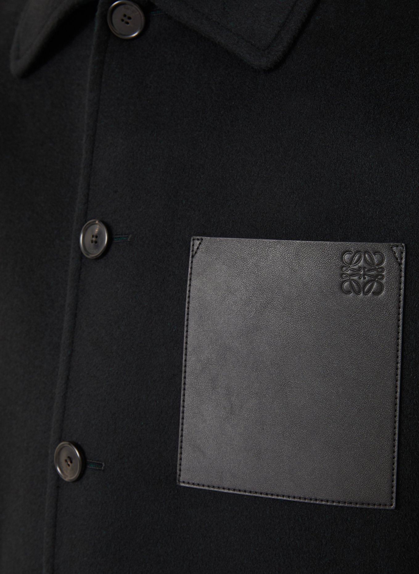 LOEWE Overjacket: SCHWARZ / GRÜN