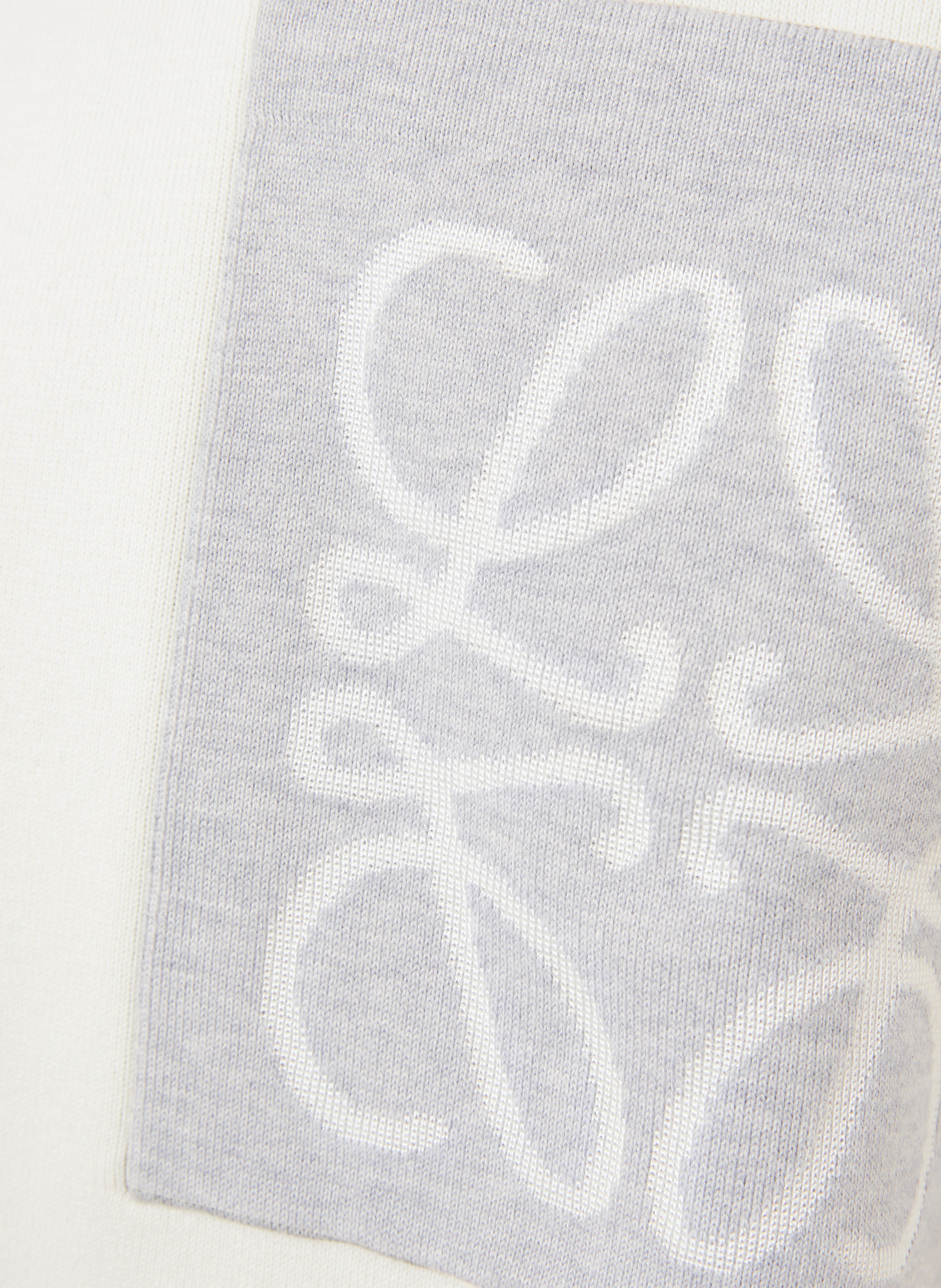 LOEWE Sweter ANAGRAM: ECRU / SZARY